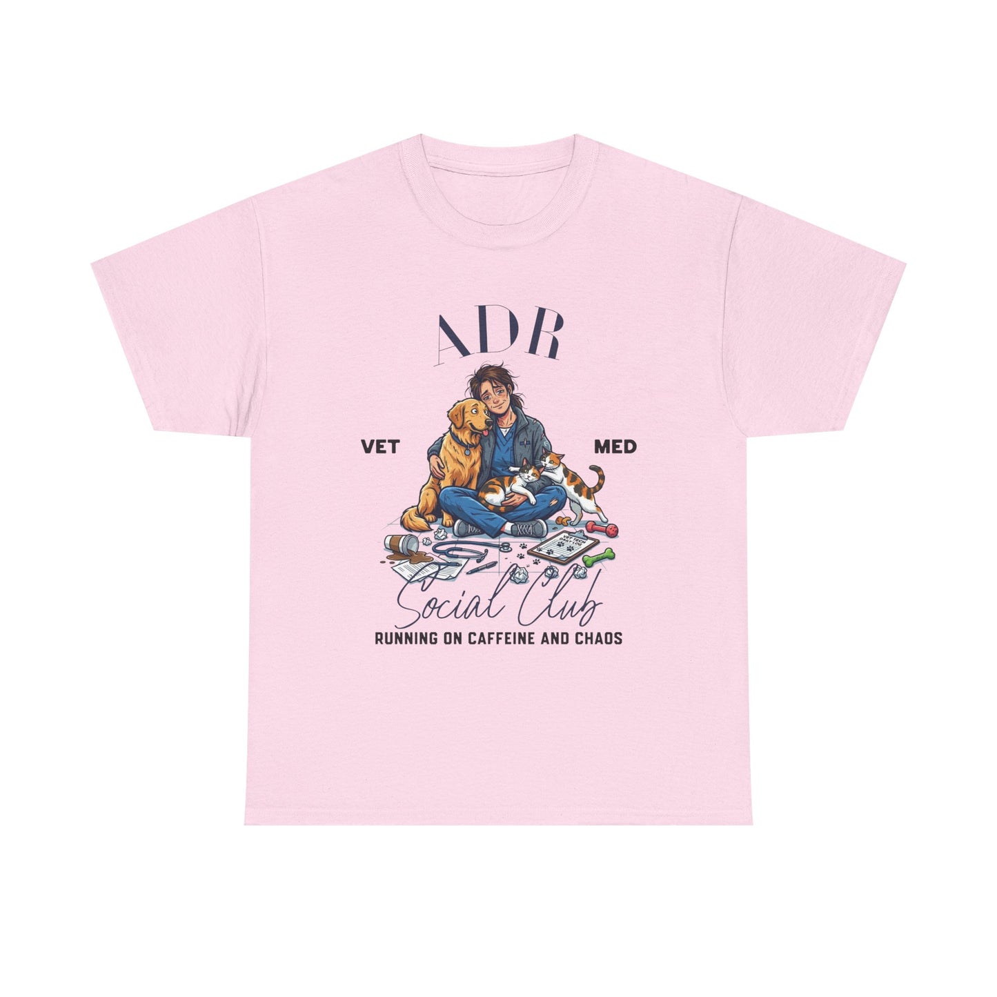 Veterinary T-Shirt – “ADR Social Club” Funny Vet Med Graphic Tee on Gildan for Vet Techs