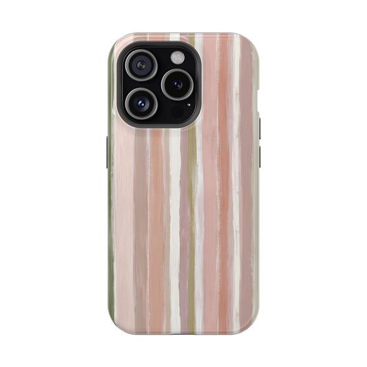 Coquette Pink Stripe Phone Case – Cute Aesthetic Striped Case for iPhone & Samsung Galaxy