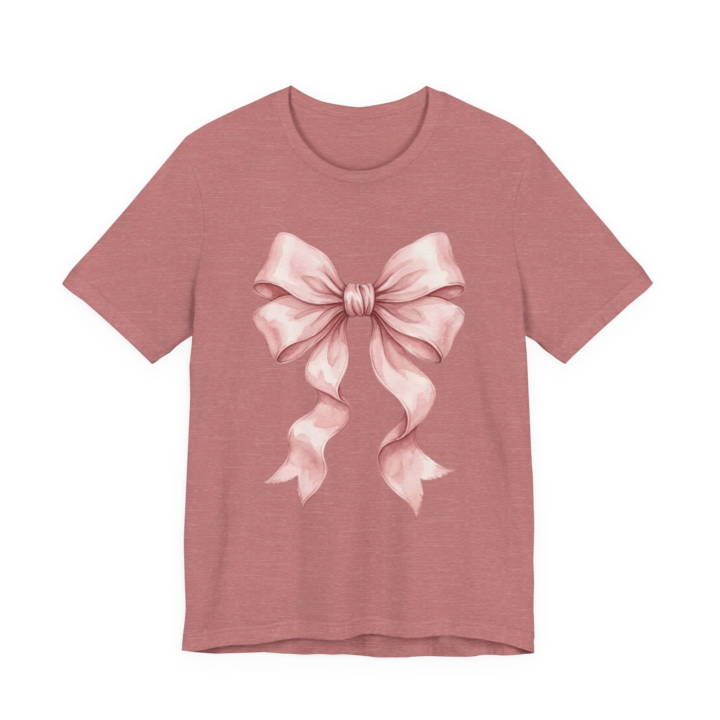 Coquette Bow T-Shirt – Pink Ribbon Aesthetic Graphic Tee on Comfort Colors for Cute Style Lovers