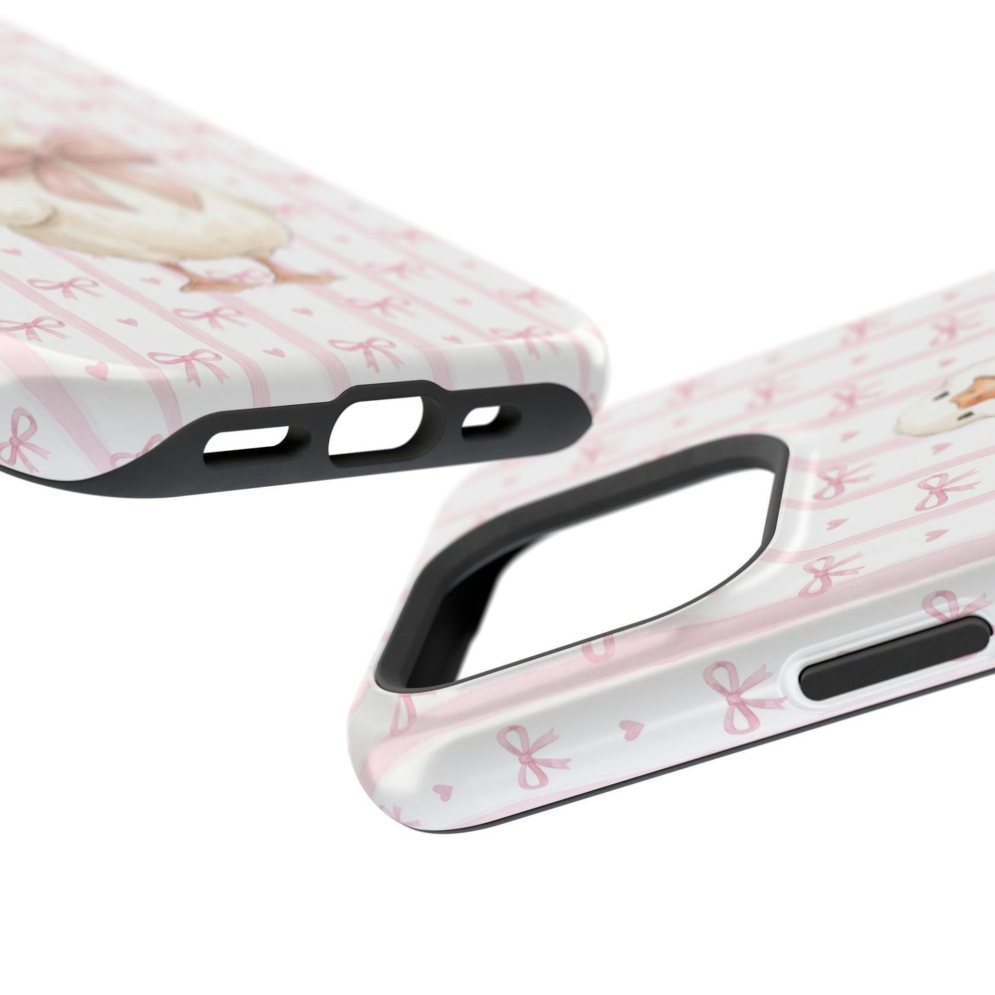 Coquette Goose Phone Case – Goose with Bow Aesthetic Case for iPhone & Samsung Galaxy