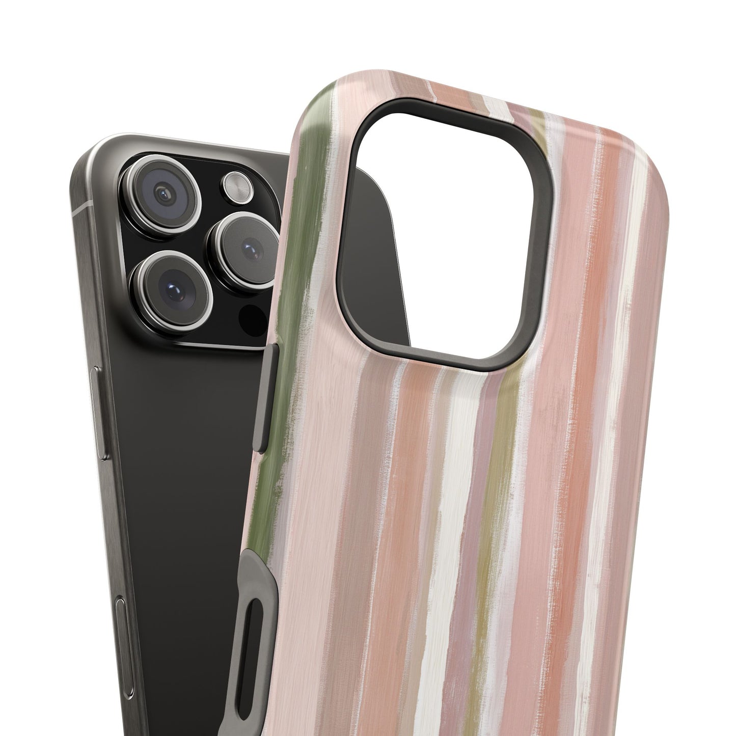 Coquette Pink Stripe Phone Case – Cute Aesthetic Striped Case for iPhone & Samsung Galaxy