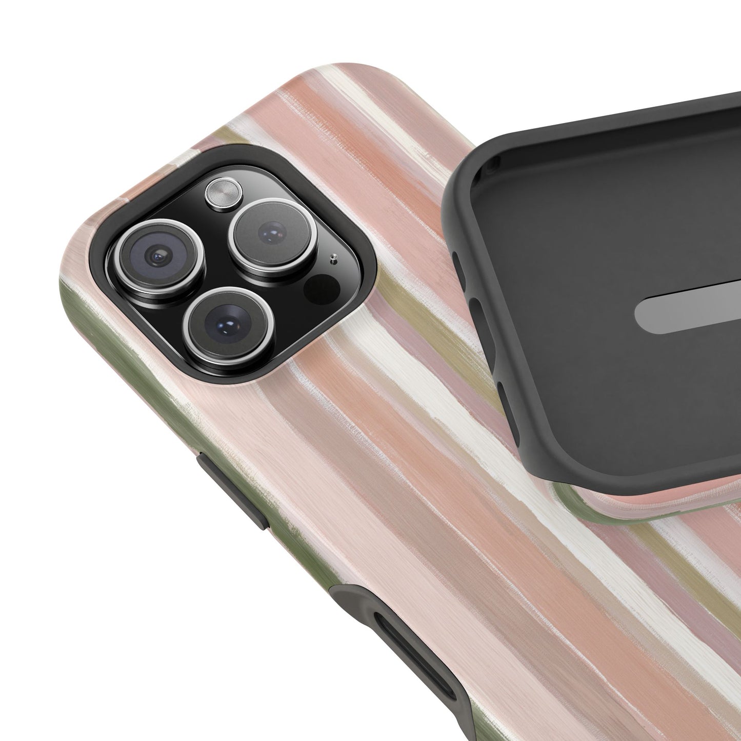 Coquette Pink Stripe Phone Case – Cute Aesthetic Striped Case for iPhone & Samsung Galaxy