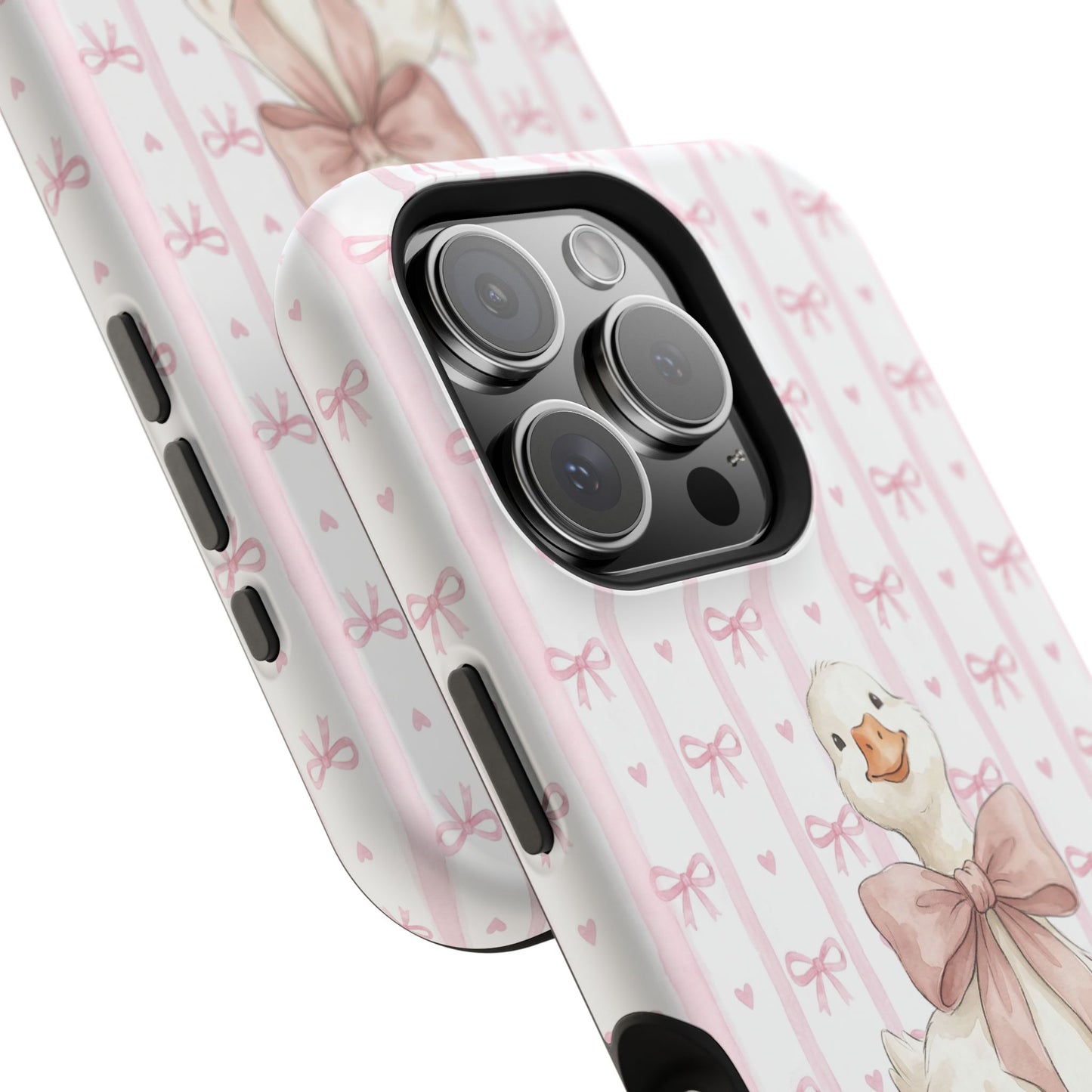 Coquette Goose Phone Case – Goose with Bow Aesthetic Case for iPhone & Samsung Galaxy