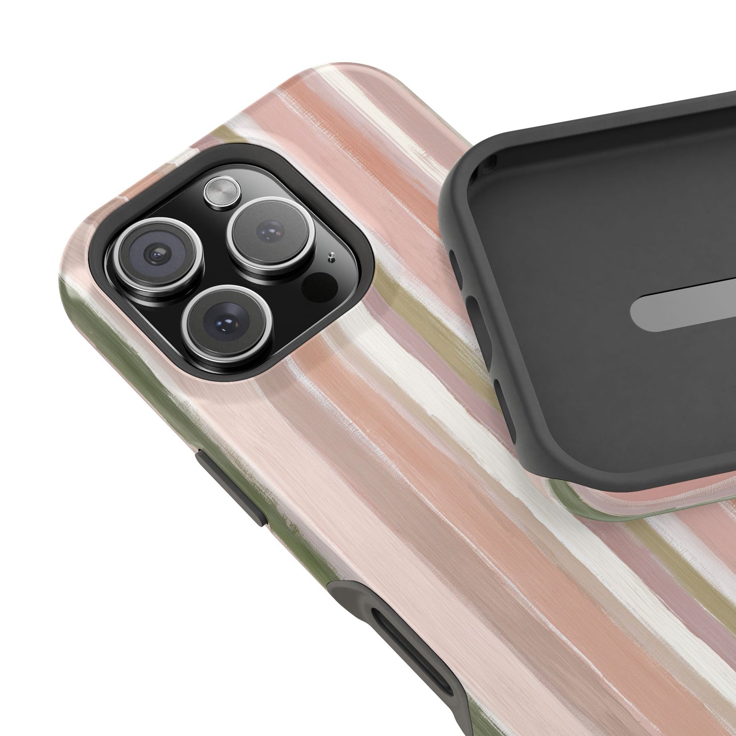Coquette Pink Stripe Phone Case – Cute Aesthetic Striped Case for iPhone & Samsung Galaxy