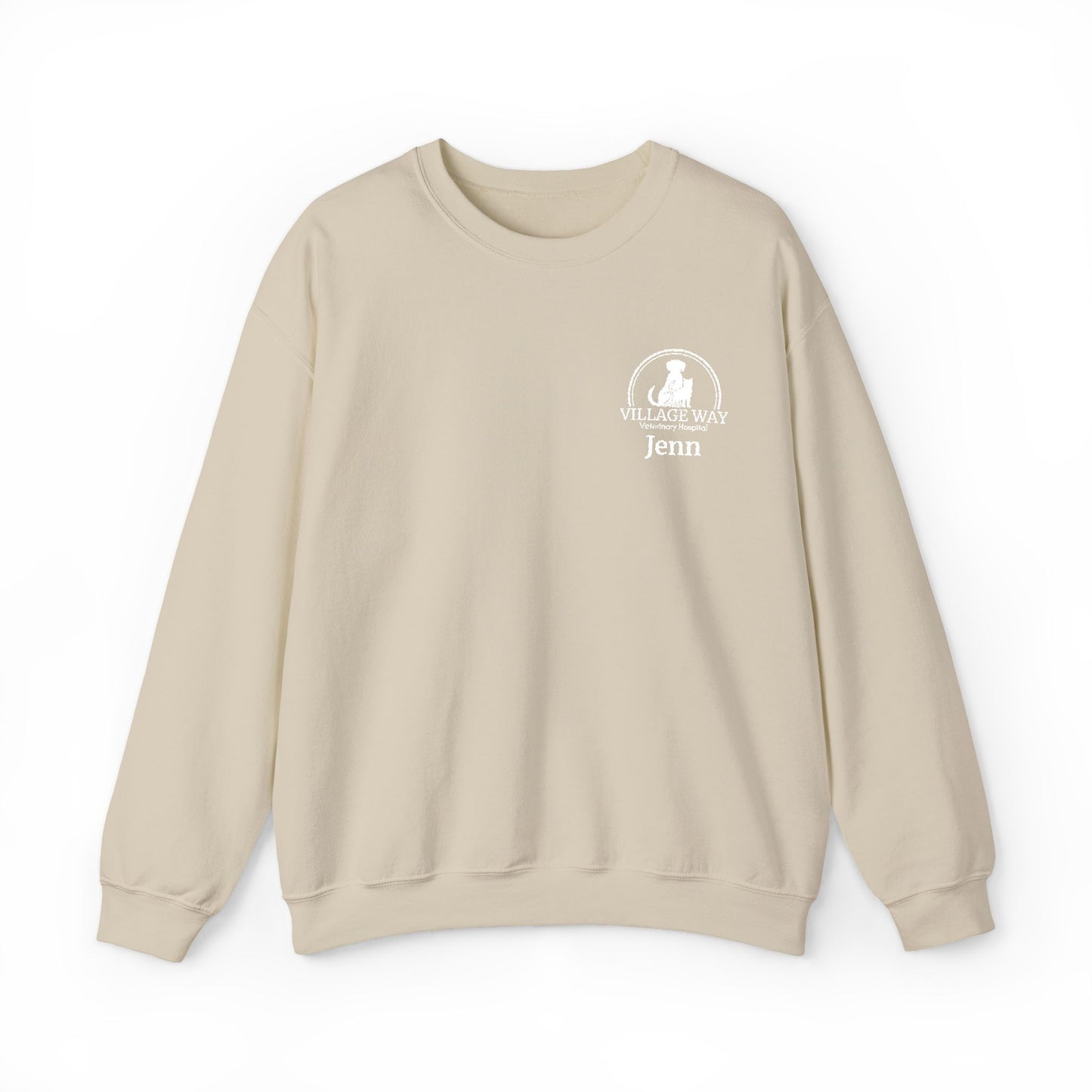Village Way Vet Custom Name Crewneck Sweatshirt
