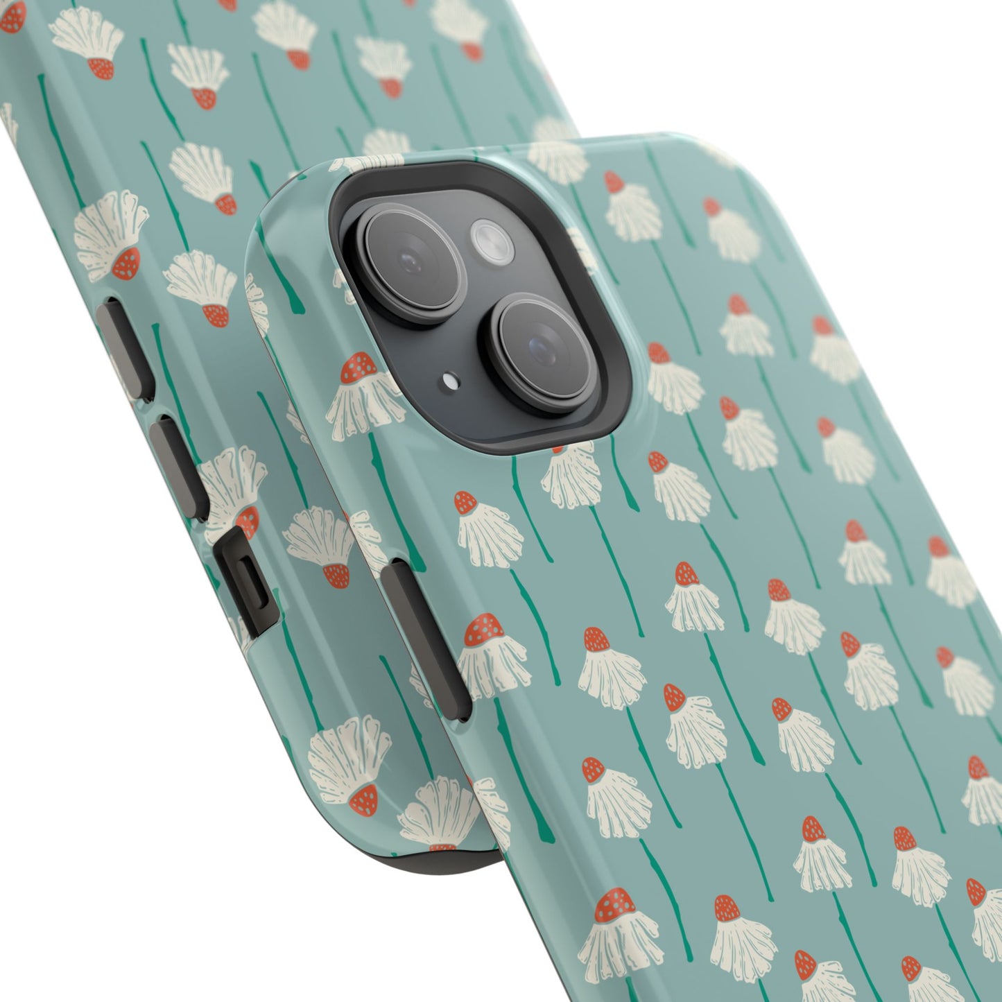 Cute White Floral Phone Case – Minimal Flower Aesthetic Case for iPhone & Samsung Galaxy