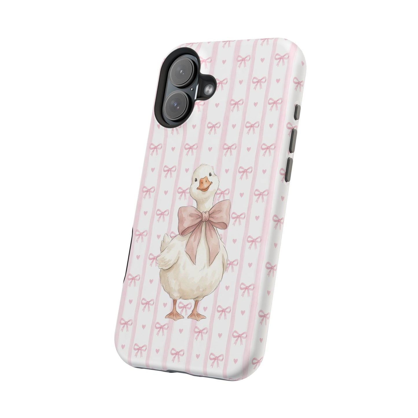 Coquette Goose Phone Case – Goose with Bow Aesthetic Case for iPhone & Samsung Galaxy