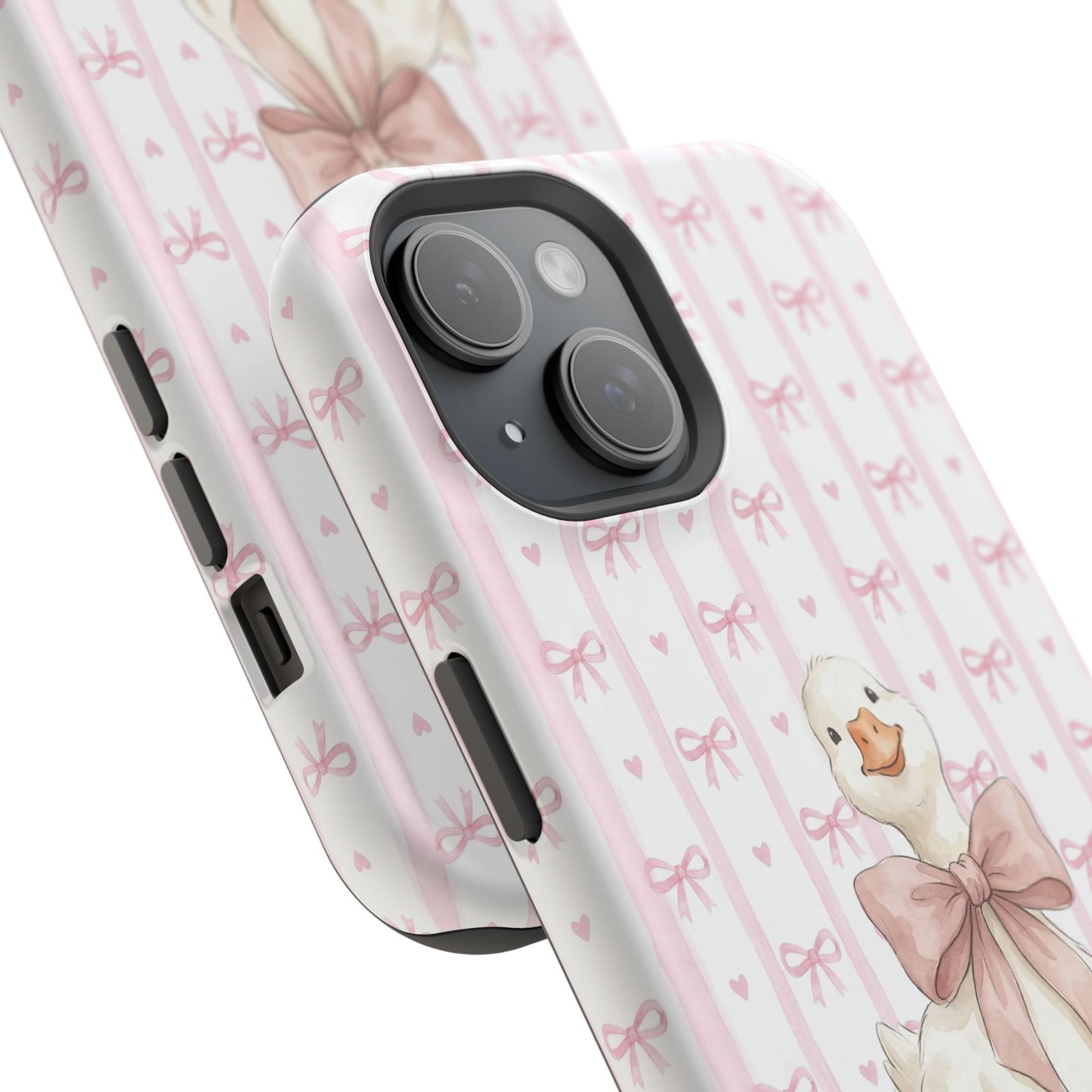 Coquette Goose Phone Case – Goose with Bow Aesthetic Case for iPhone & Samsung Galaxy
