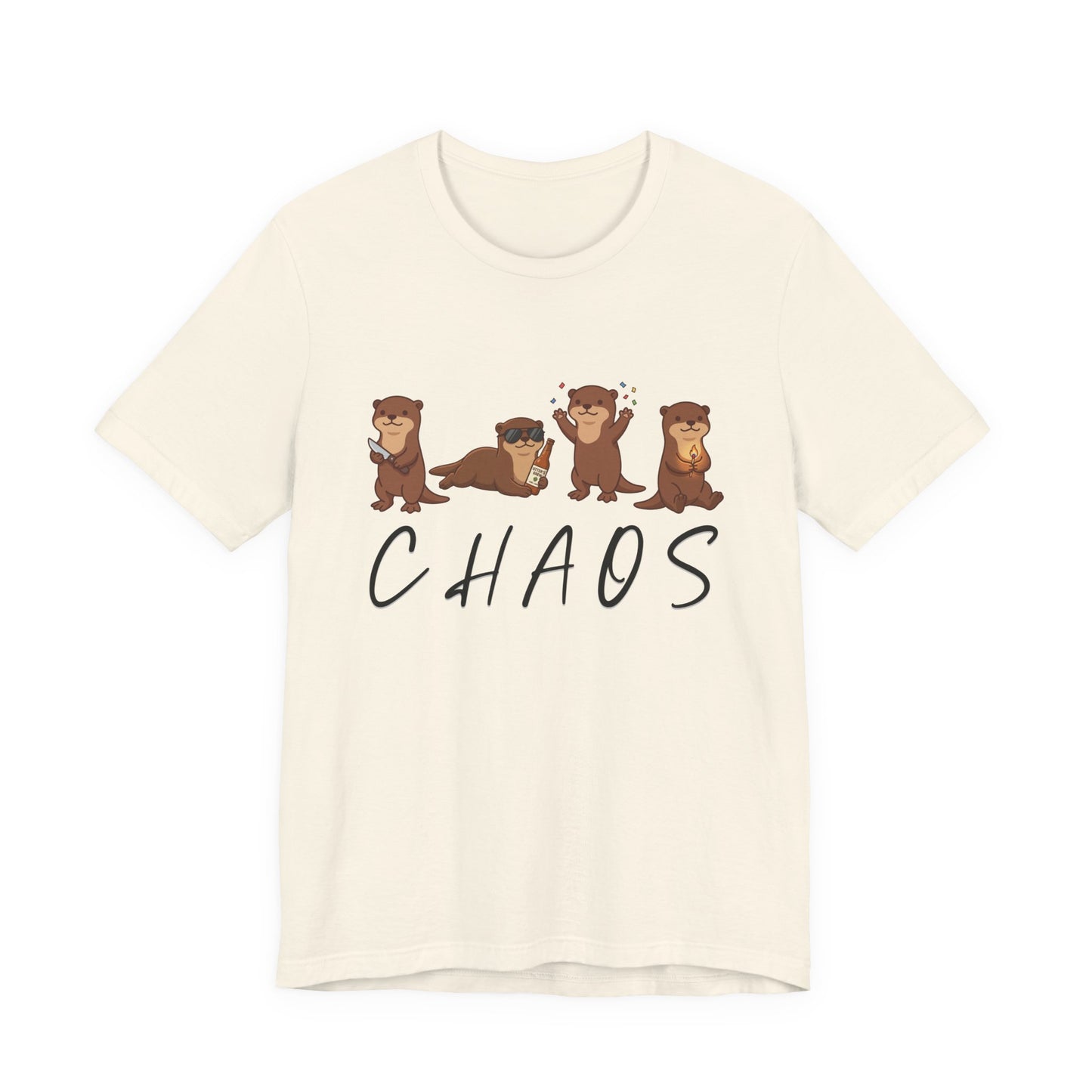 Otter Chaos T-Shirt – Funny Chaotic Otters Graphic Tee on Bella Canvas for Animal Lovers