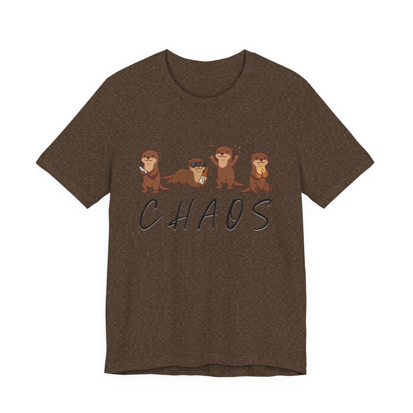 Otter Chaos T-Shirt – Funny Chaotic Otters Graphic Tee on Bella Canvas for Animal Lovers