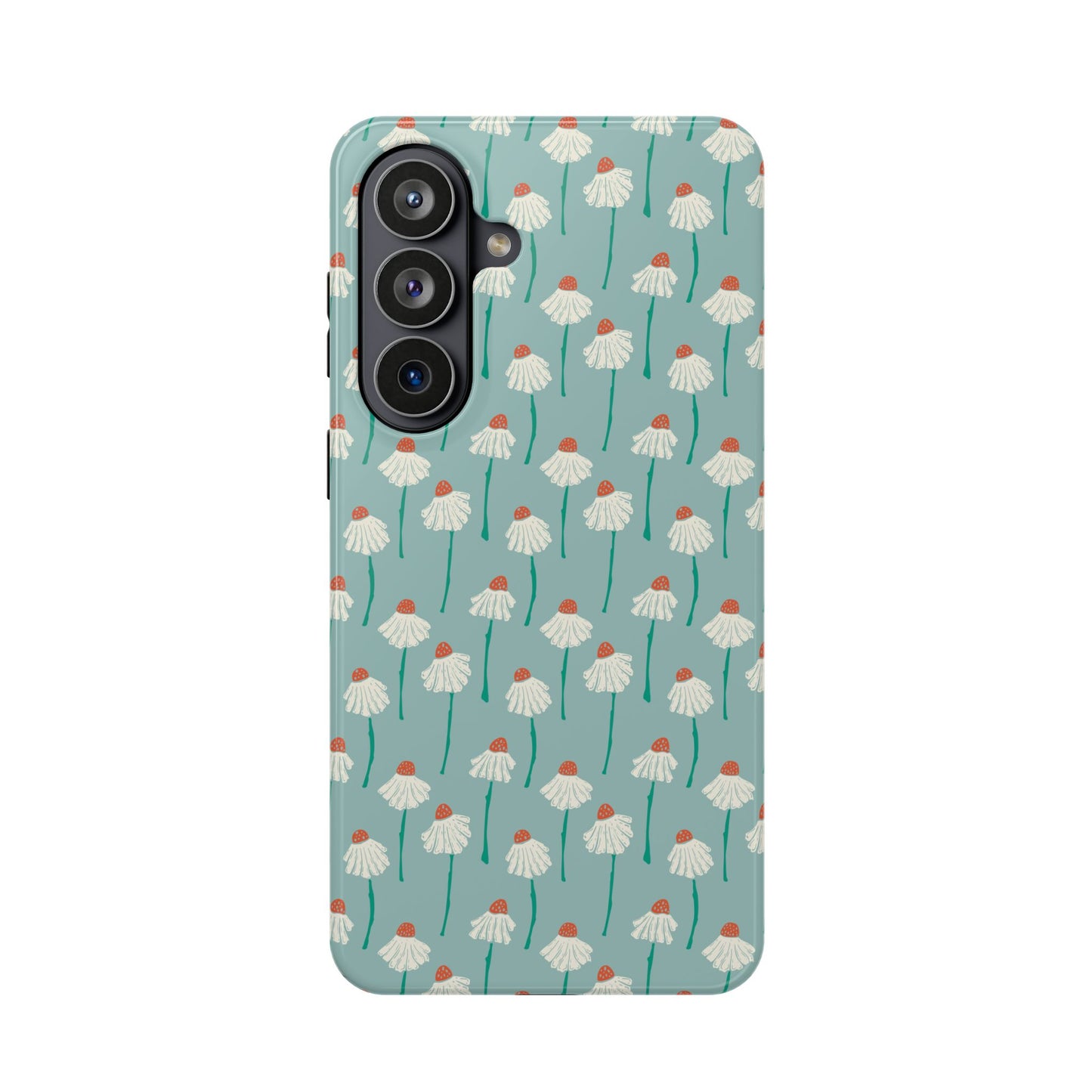 Cute White Floral Phone Case – Minimal Flower Aesthetic Case for iPhone & Samsung Galaxy