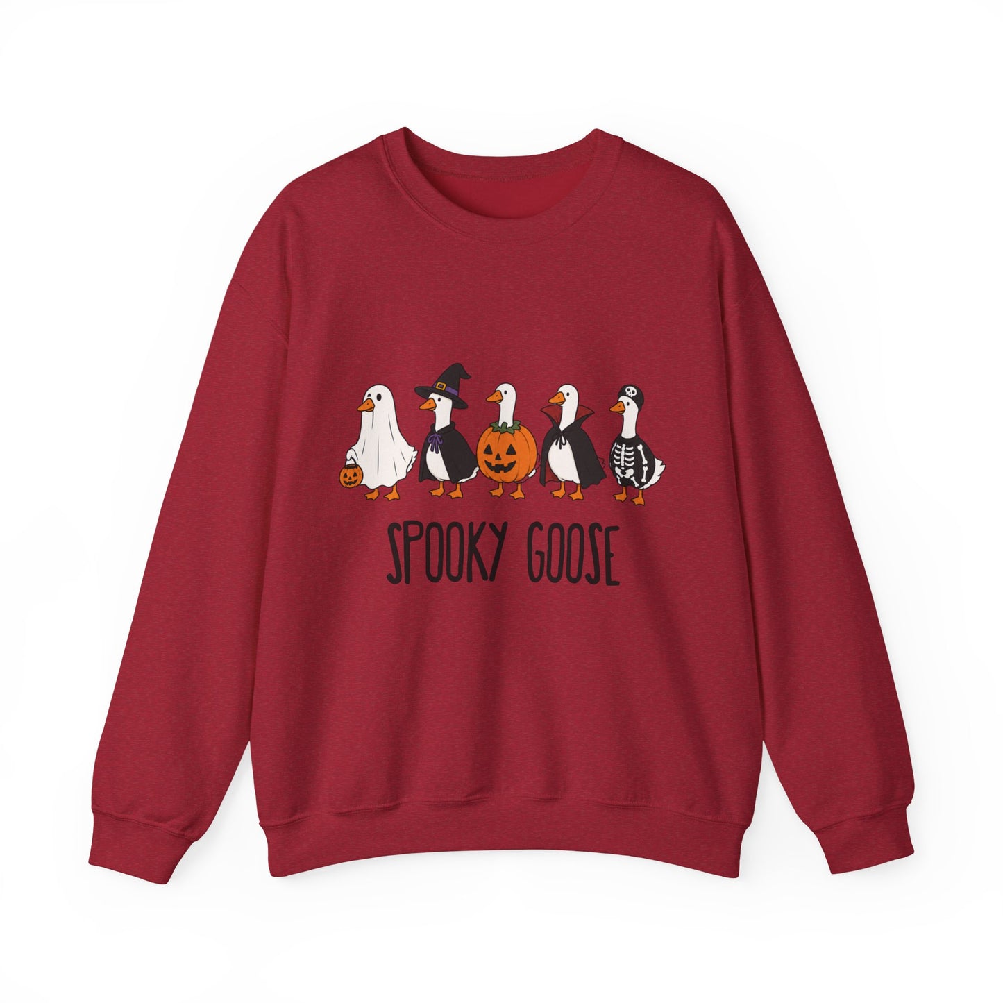 Spooky Goose Halloween Sweatshirt — Cute Goose Pumpkin & Costume Graphic