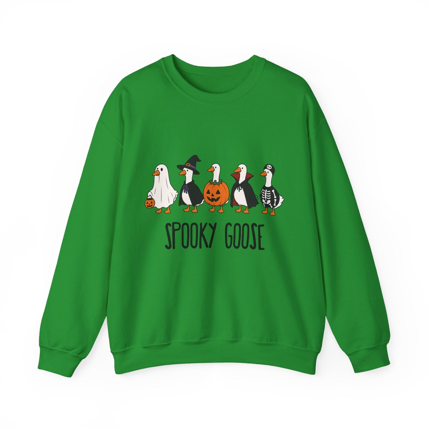 Spooky Goose Halloween Sweatshirt — Cute Goose Pumpkin & Costume Graphic