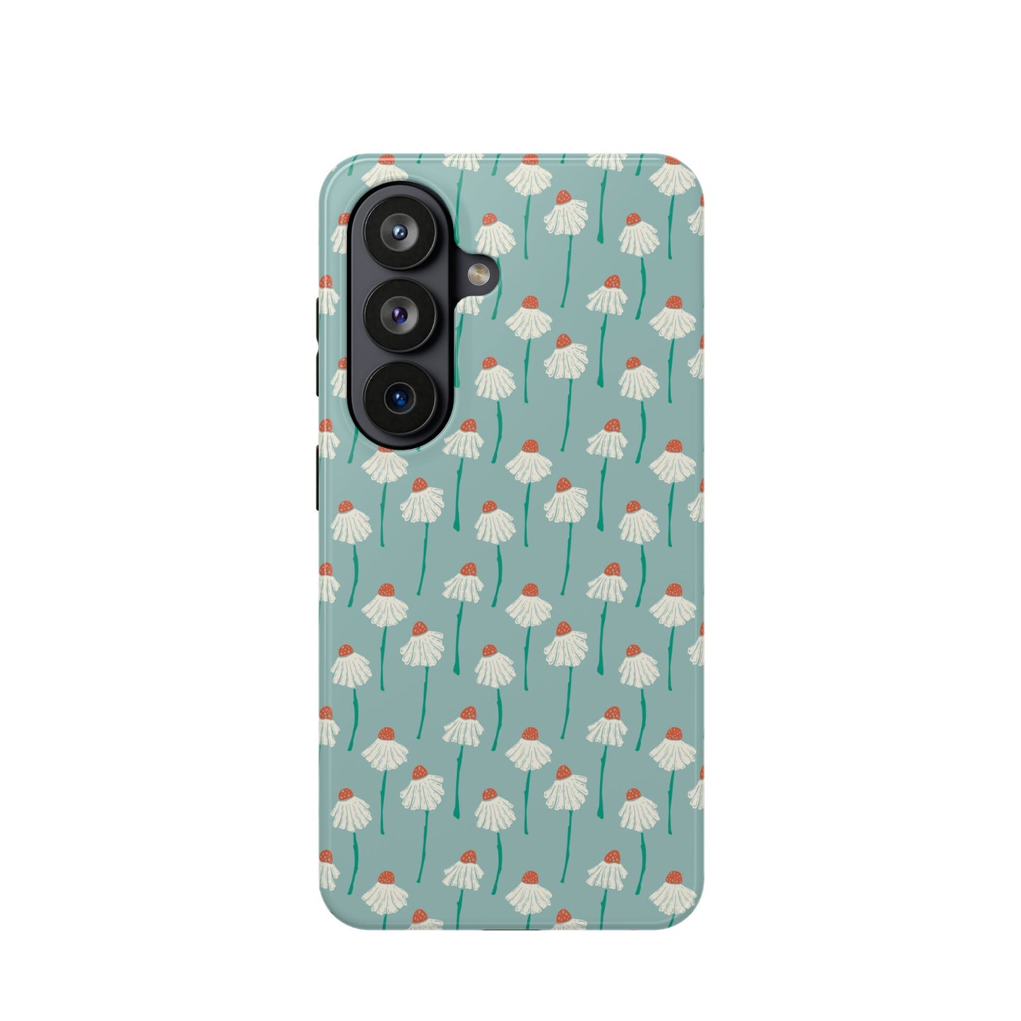 Cute White Floral Phone Case – Minimal Flower Aesthetic Case for iPhone & Samsung Galaxy