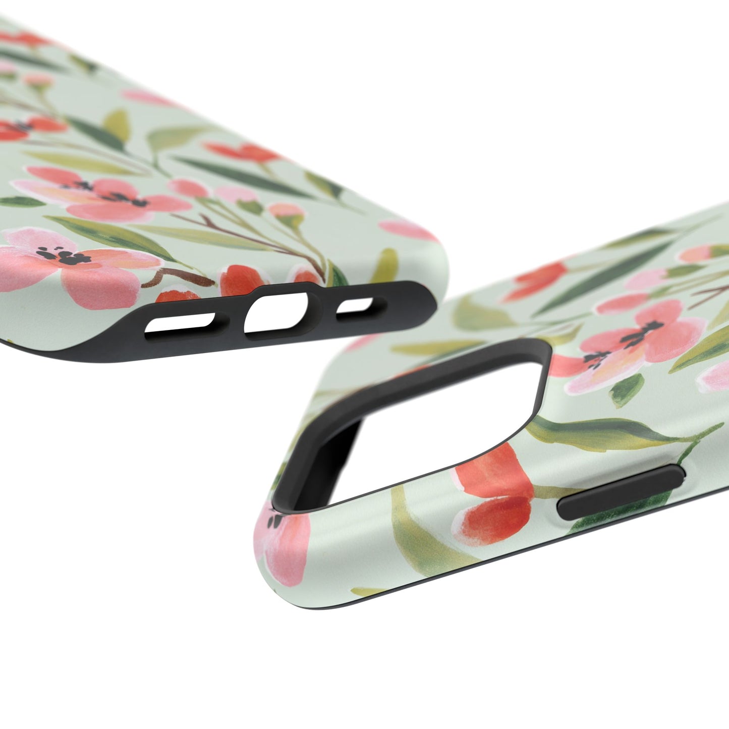 Coquette Floral Phone Case – Red & Pink Flower Aesthetic Case for iPhone & Samsung Galaxy