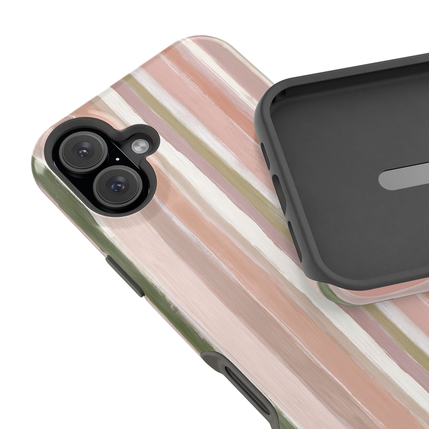 Coquette Pink Stripe Phone Case – Cute Aesthetic Striped Case for iPhone & Samsung Galaxy