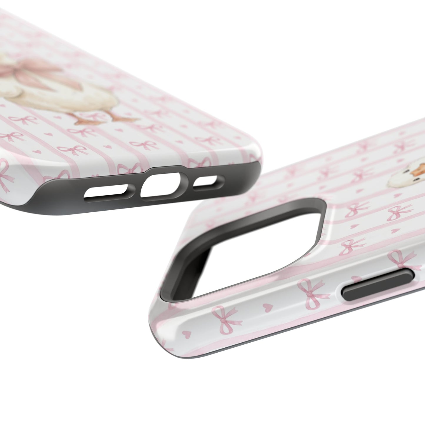 Coquette Goose Phone Case – Goose with Bow Aesthetic Case for iPhone & Samsung Galaxy