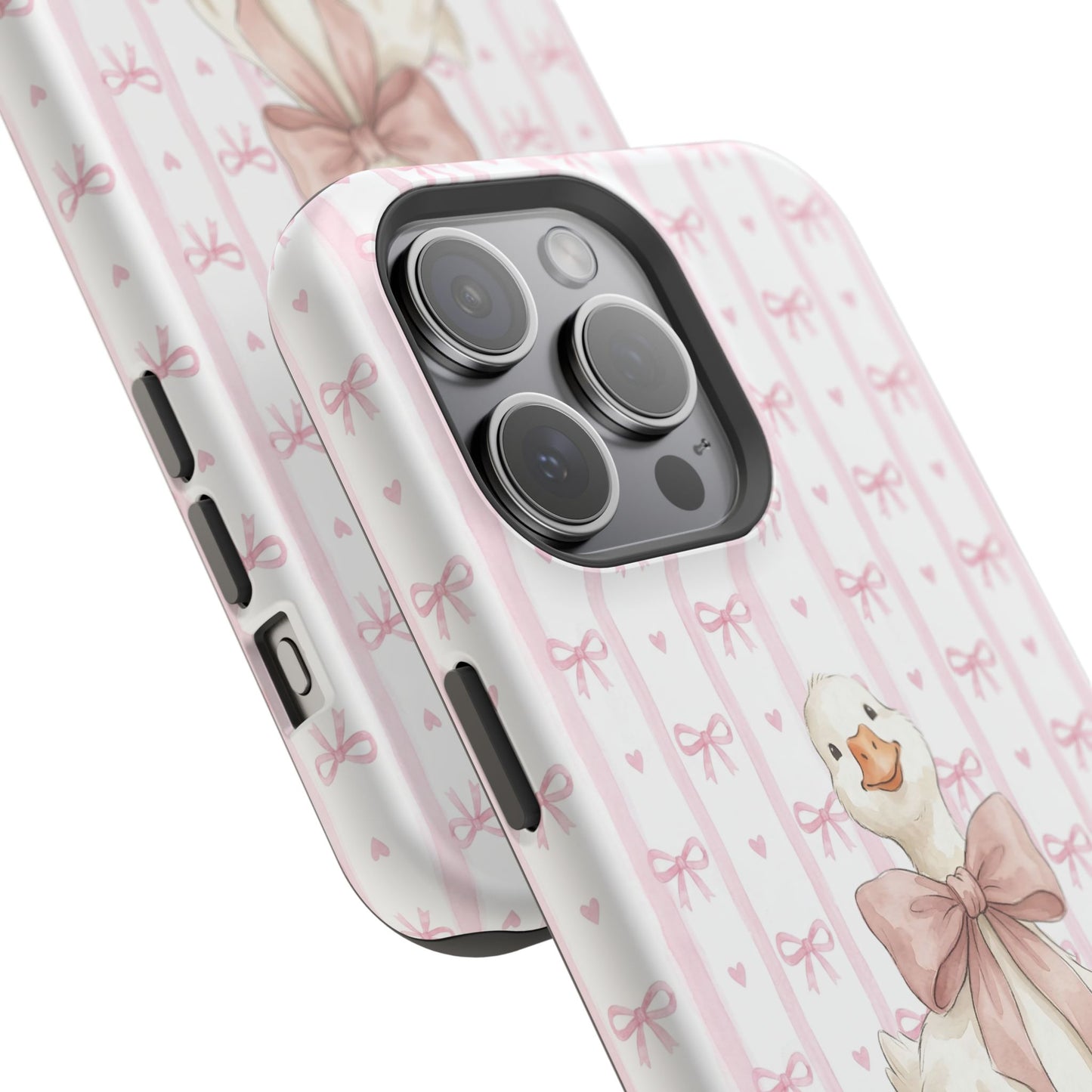 Coquette Goose Phone Case – Goose with Bow Aesthetic Case for iPhone & Samsung Galaxy