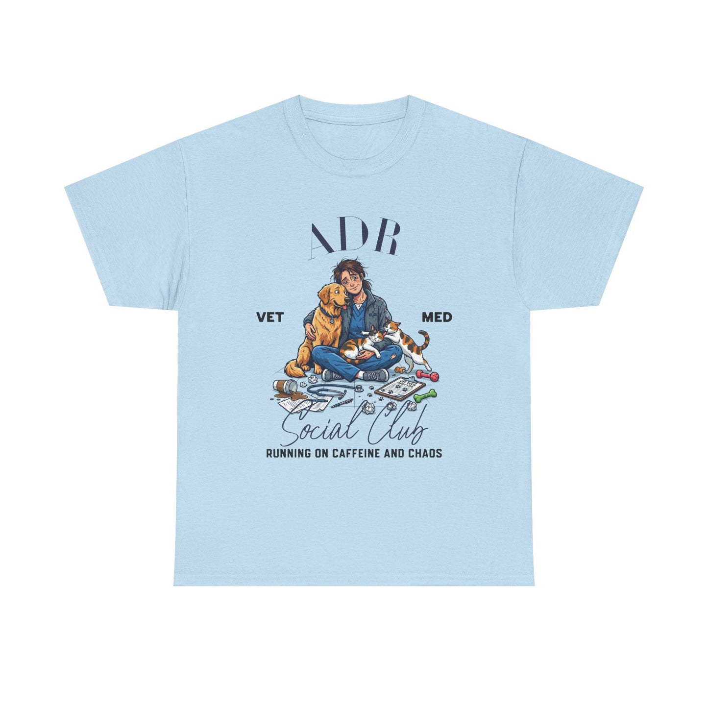 Veterinary T-Shirt – “ADR Social Club” Funny Vet Med Graphic Tee on Gildan for Vet Techs