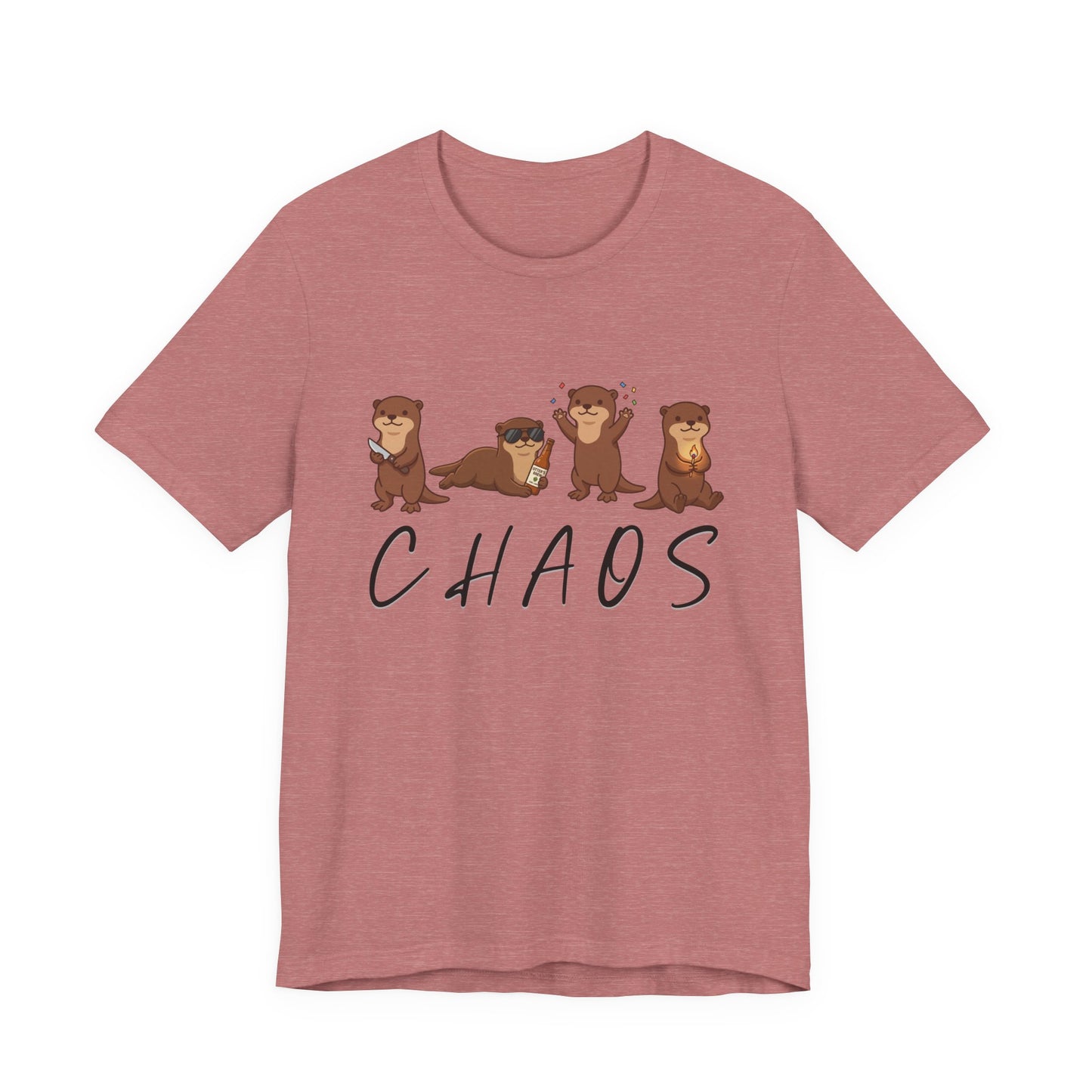 Otter Chaos T-Shirt – Funny Chaotic Otters Graphic Tee on Bella Canvas for Animal Lovers