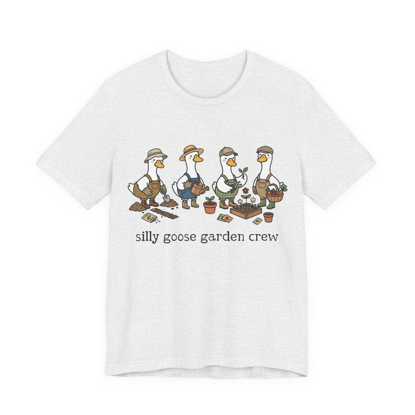 Garden Goose T-Shirt – “Garden Goose Crew” Cottagecore Funny Graphic Tee on Bella Canvas