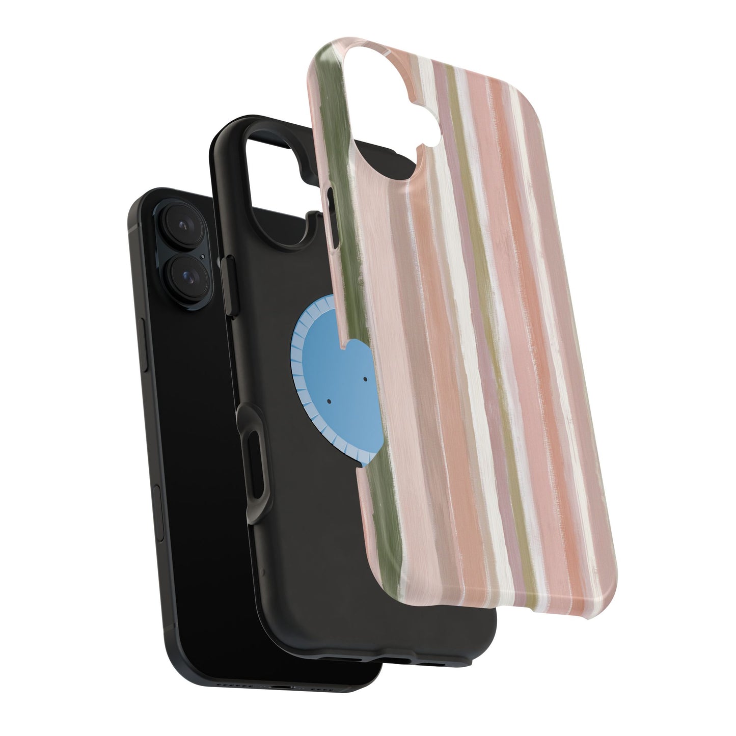 Coquette Pink Stripe Phone Case – Cute Aesthetic Striped Case for iPhone & Samsung Galaxy
