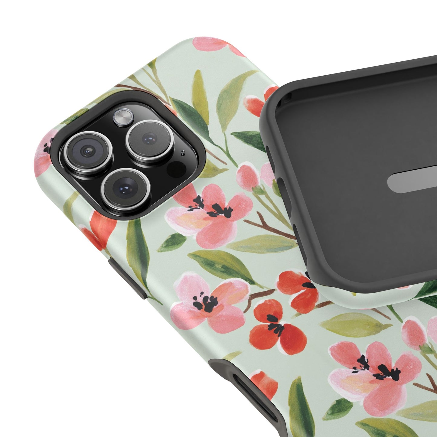 Coquette Floral Phone Case – Red & Pink Flower Aesthetic Case for iPhone & Samsung Galaxy