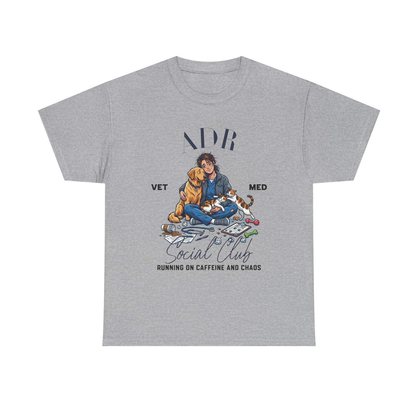 Veterinary T-Shirt – “ADR Social Club” Funny Vet Med Graphic Tee on Gildan for Vet Techs