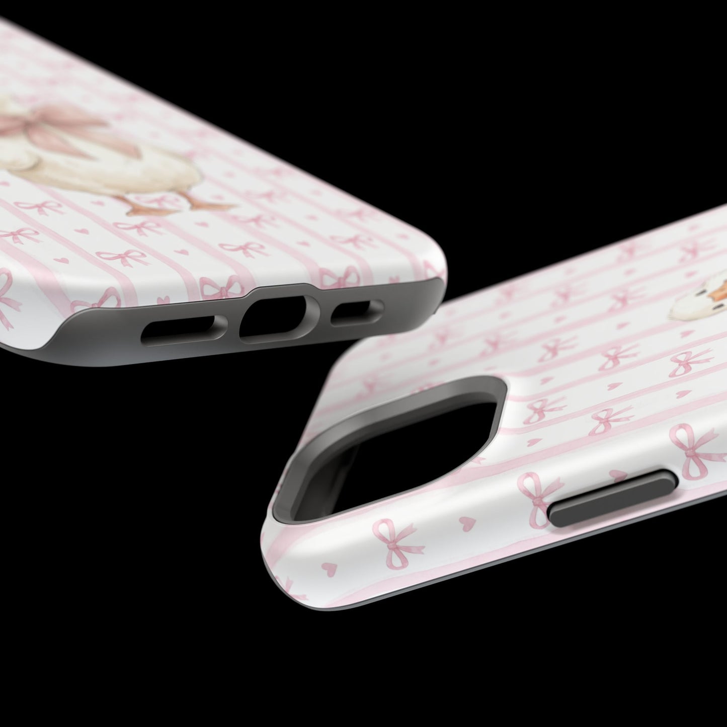 Coquette Goose Phone Case – Goose with Bow Aesthetic Case for iPhone & Samsung Galaxy