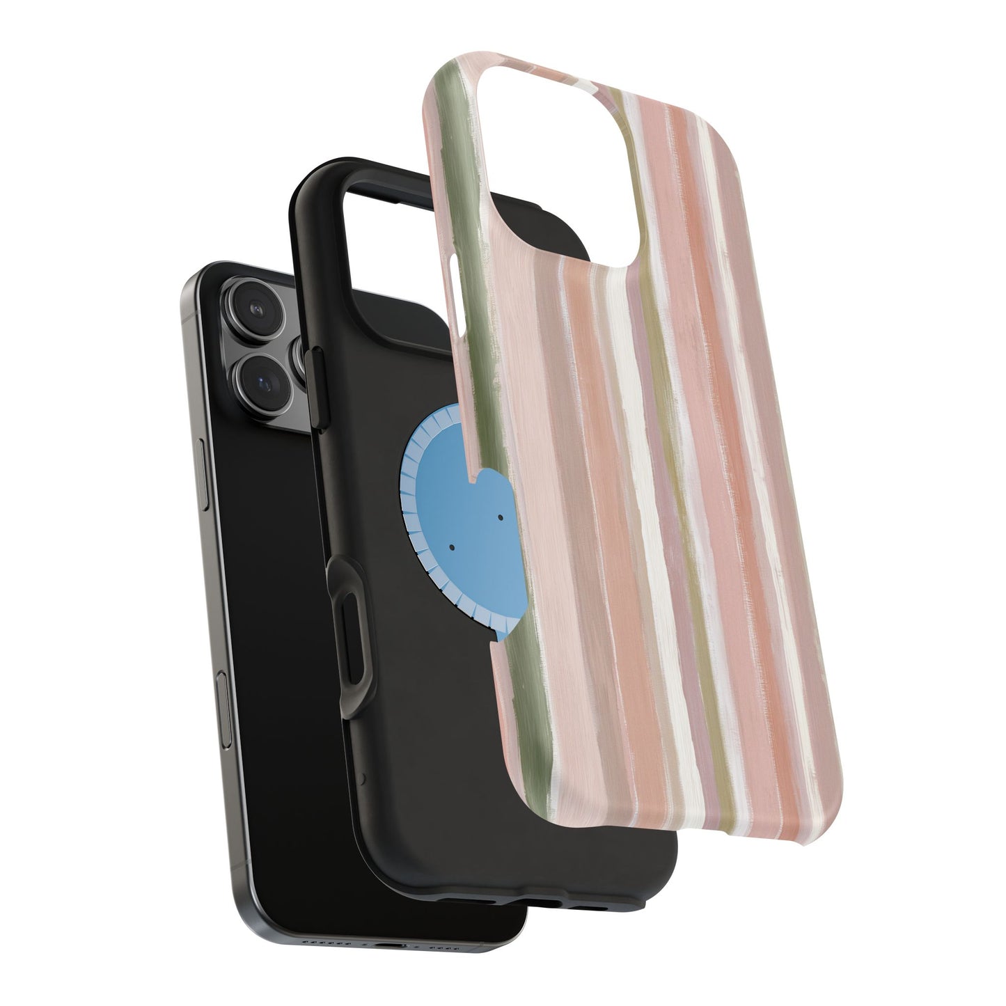 Coquette Pink Stripe Phone Case – Cute Aesthetic Striped Case for iPhone & Samsung Galaxy