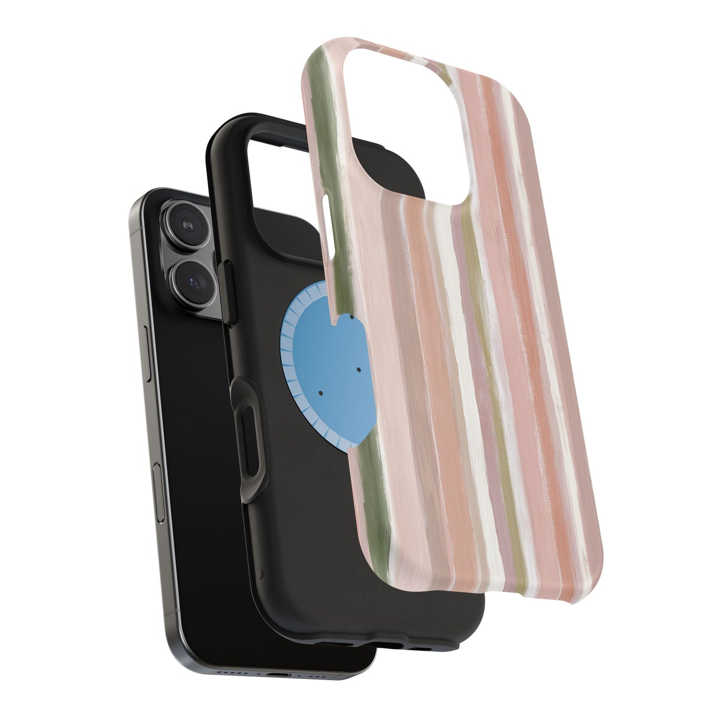 Coquette Pink Stripe Phone Case – Cute Aesthetic Striped Case for iPhone & Samsung Galaxy