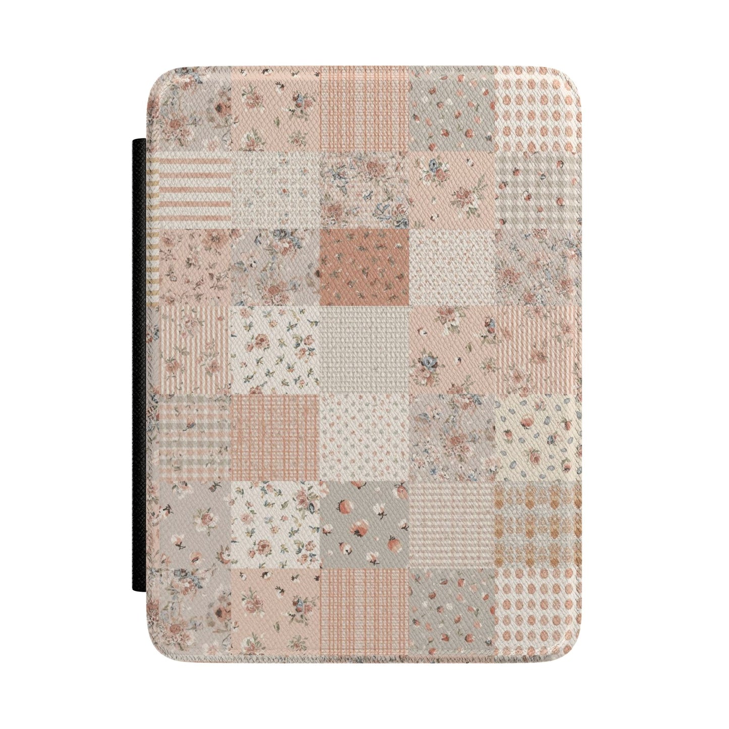 Cottagecore Patchwork Kindle Case – Pink Floral Quilt Aesthetic E-Reader Cover for Book Lovers