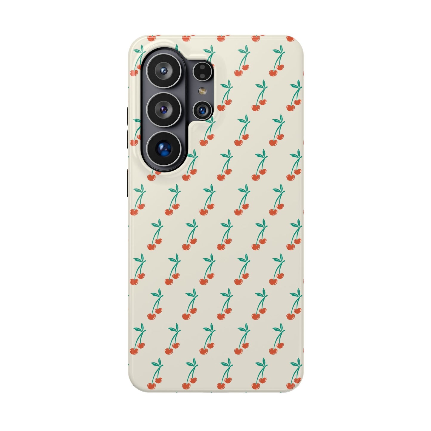 Coquette Cherry Phone Case – Cute Red Fruit Aesthetic Case for iPhone & Samsung Galaxy