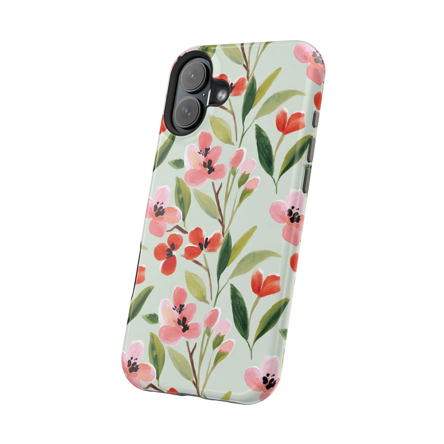 Coquette Floral Phone Case – Red & Pink Flower Aesthetic Case for iPhone & Samsung Galaxy