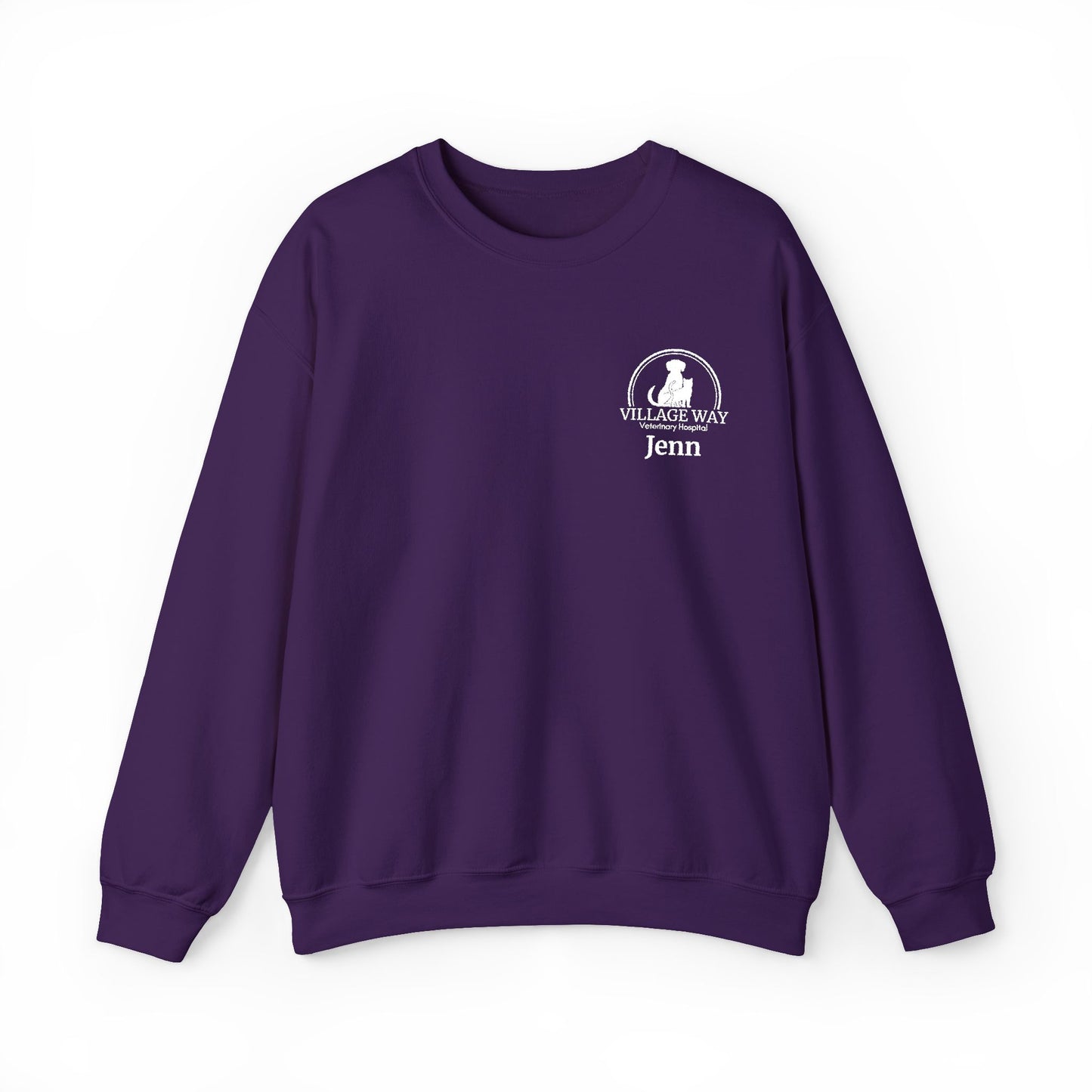 Village Way Vet Custom Name Crewneck Sweatshirt