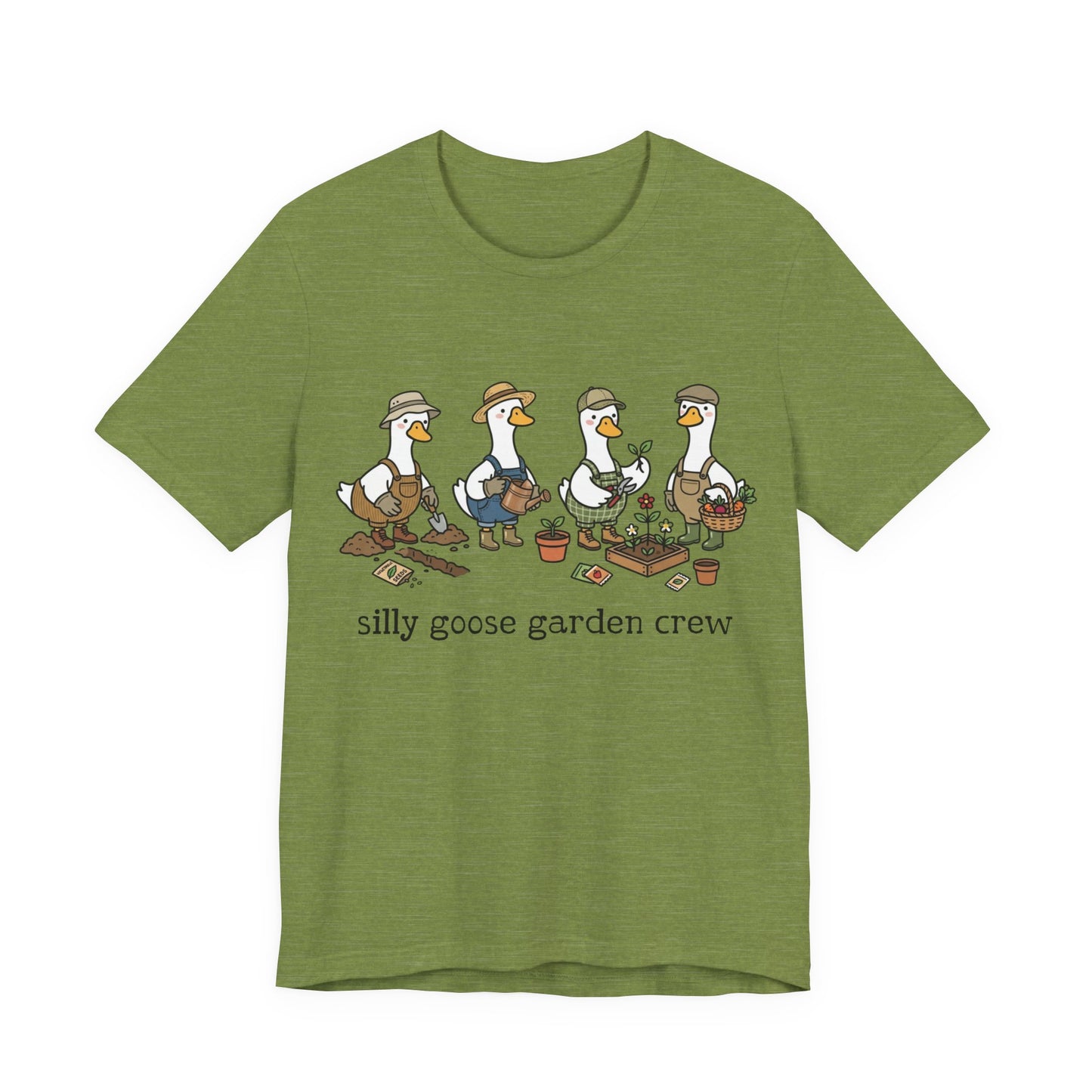 Garden Goose T-Shirt – “Garden Goose Crew” Cottagecore Funny Graphic Tee on Bella Canvas