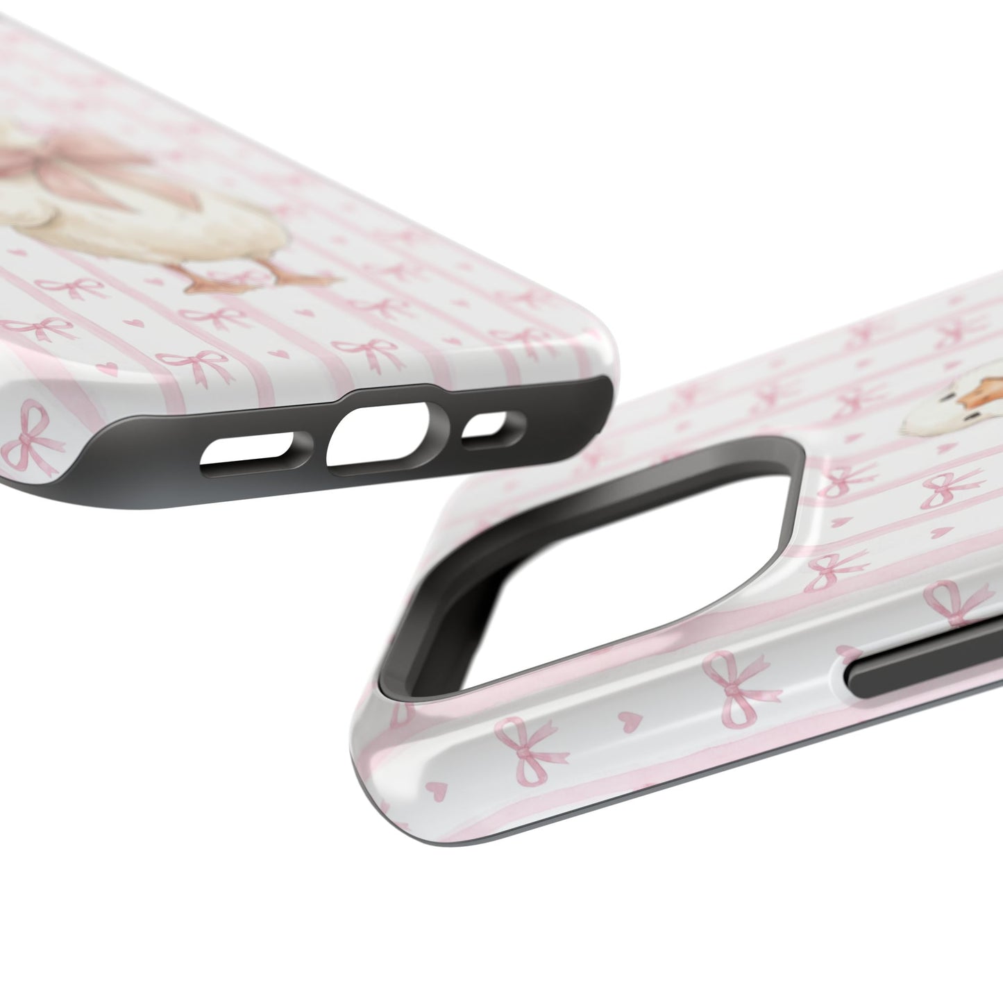Coquette Goose Phone Case – Goose with Bow Aesthetic Case for iPhone & Samsung Galaxy