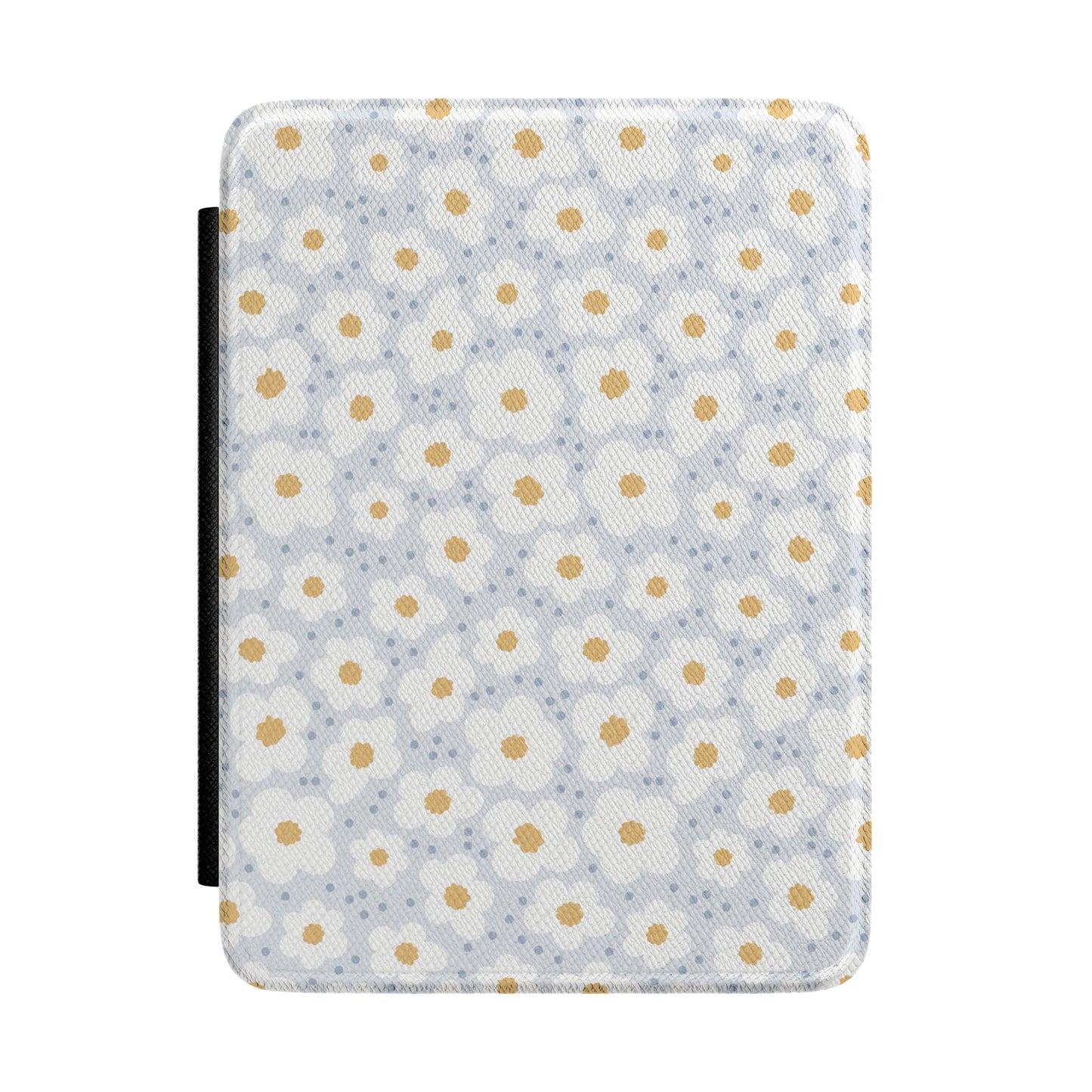 Cottagecore Daisy Kindle Case – Blue Floral Pattern Aesthetic E-Reader Cover for Book Lovers