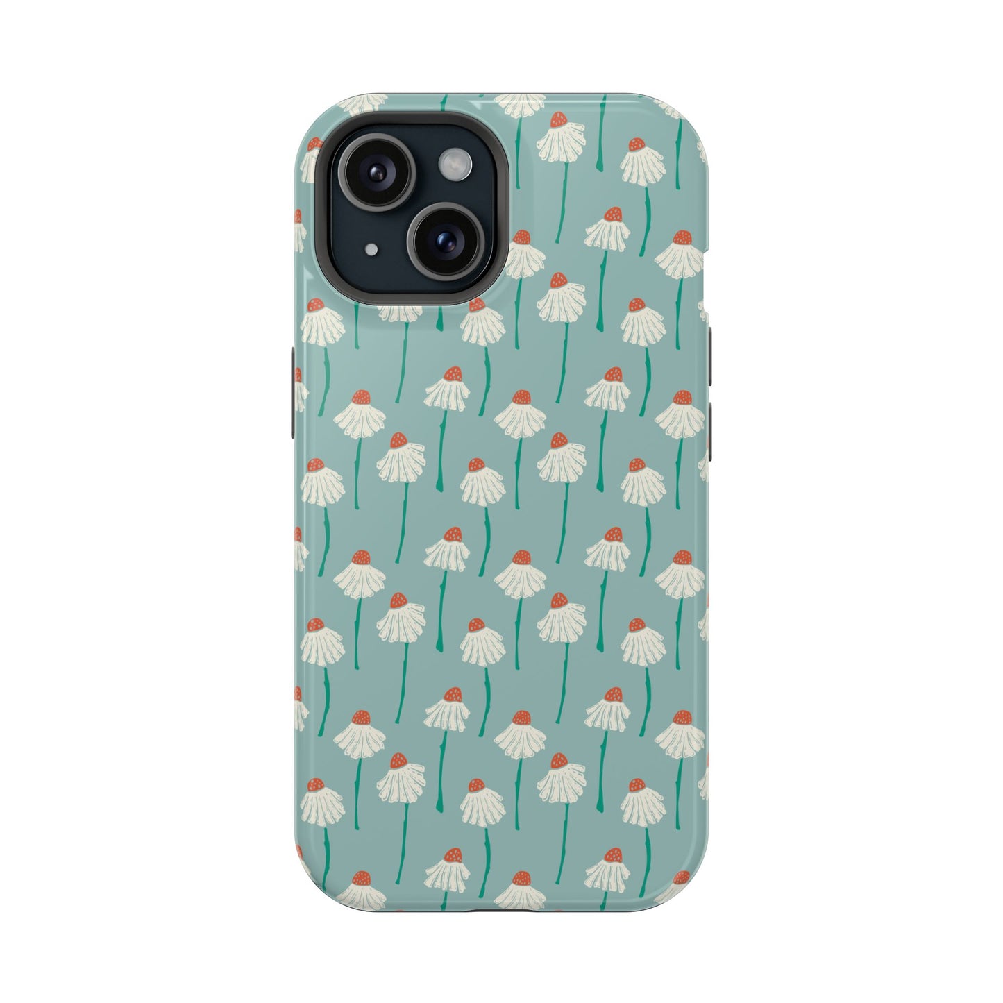 Cute White Floral Phone Case – Minimal Flower Aesthetic Case for iPhone & Samsung Galaxy