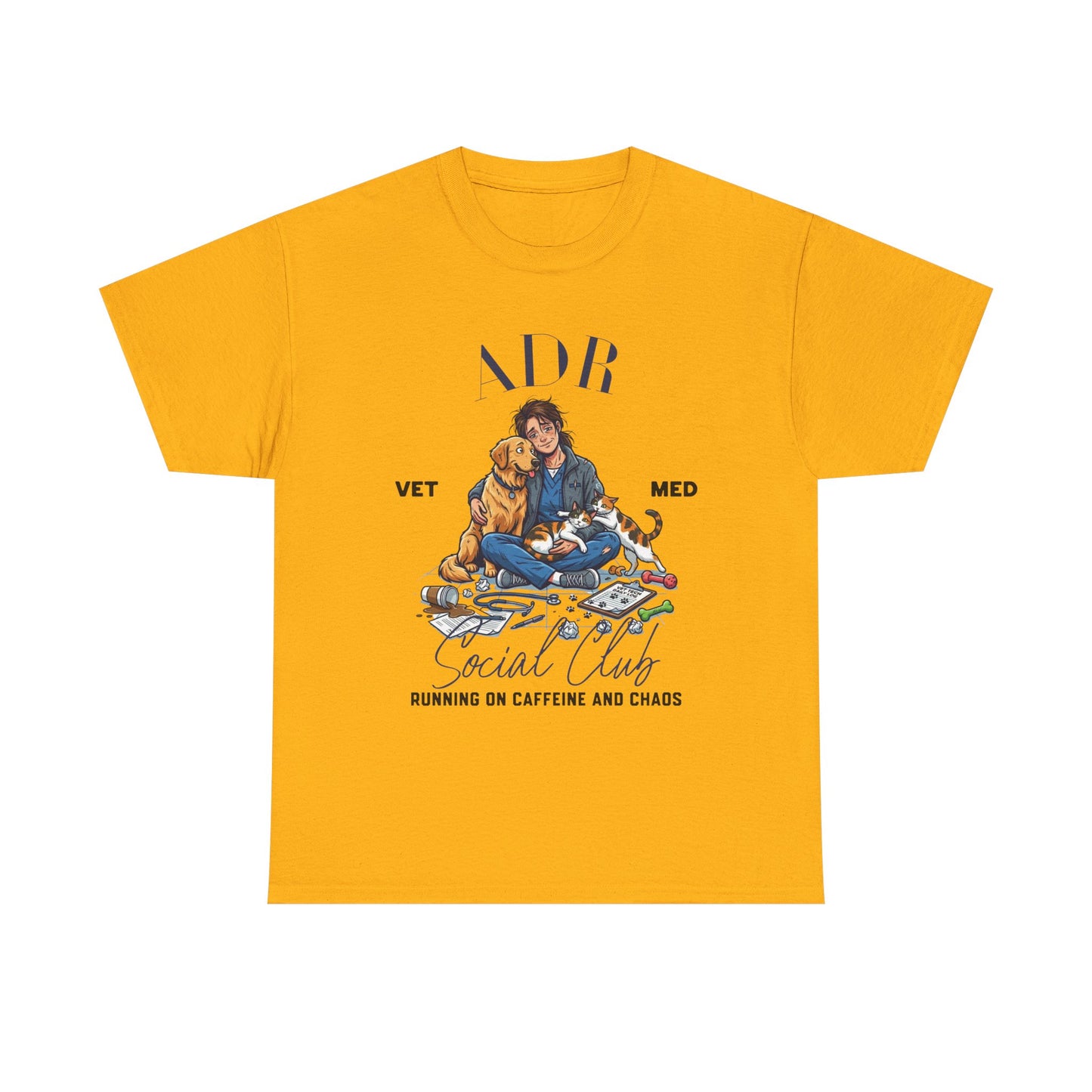 Veterinary T-Shirt – “ADR Social Club” Funny Vet Med Graphic Tee on Gildan for Vet Techs
