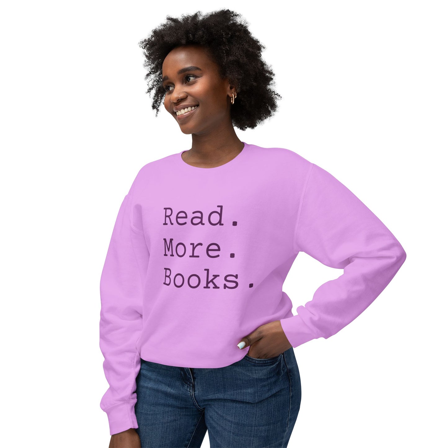 Read More Books Sweatshirt – Cozy Book Lover Crewneck on Comfort Colors