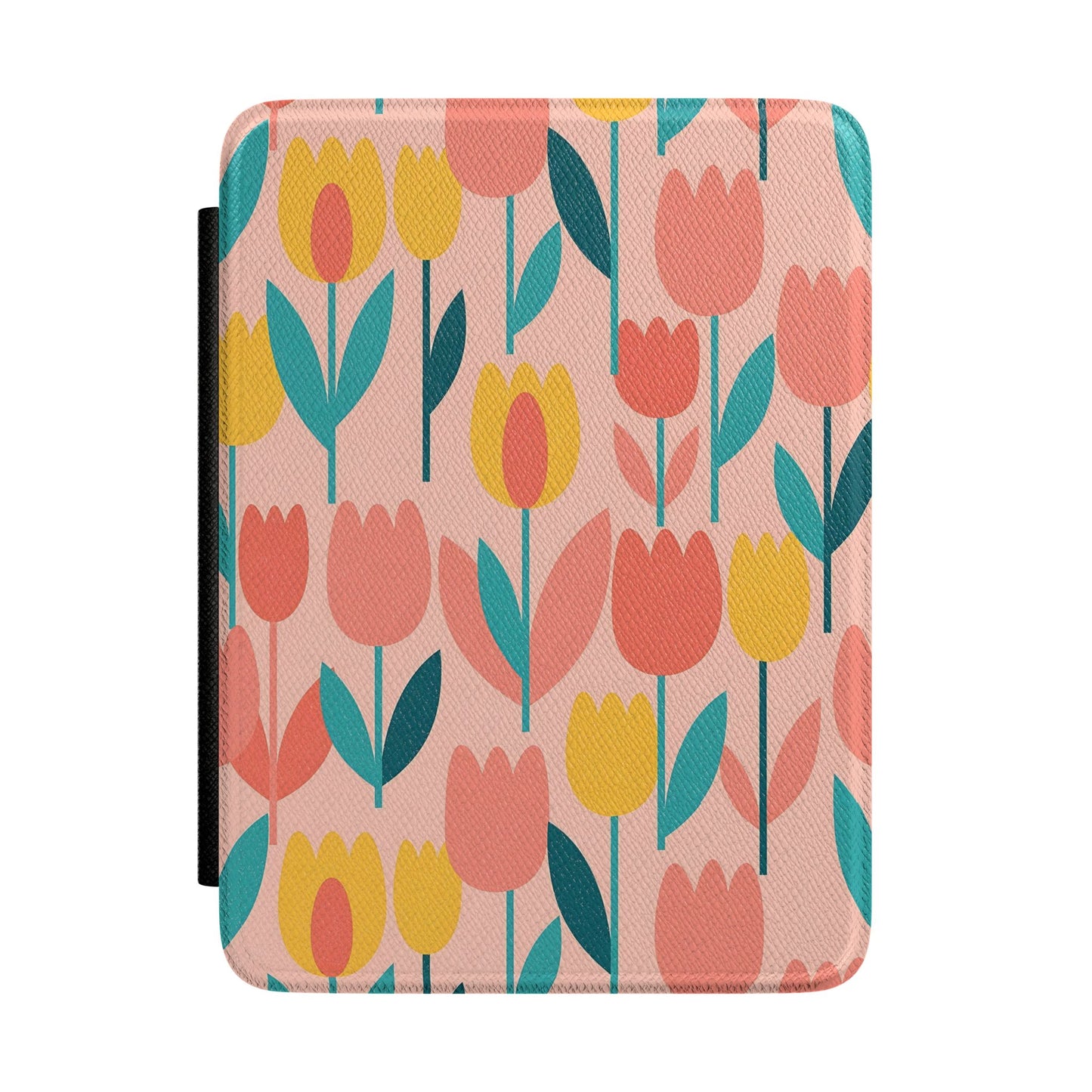 Cute Tulip Kindle Case – Pink Floral Pattern Aesthetic E-Reader Cover for Book Lovers
