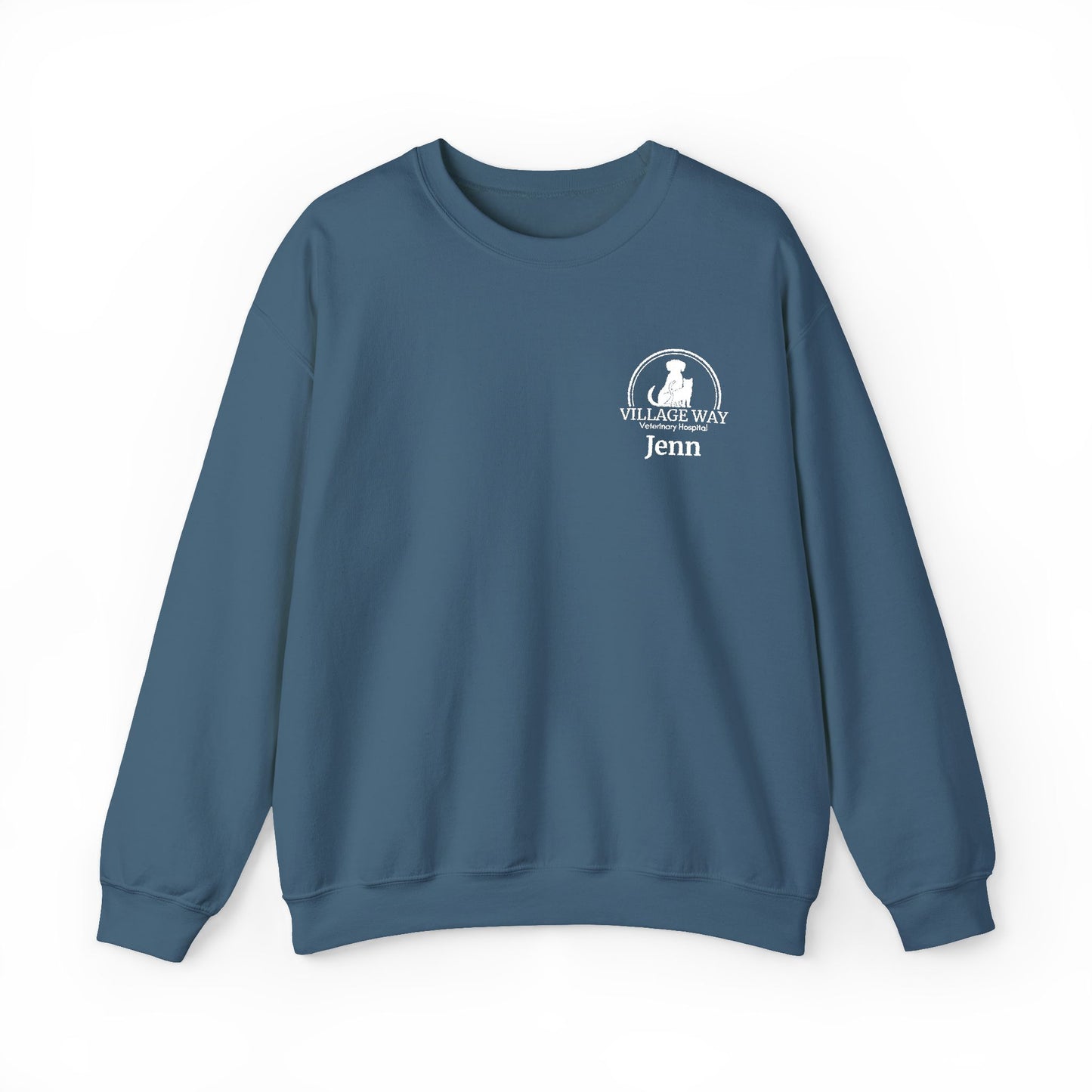 Village Way Vet Custom Name Crewneck Sweatshirt