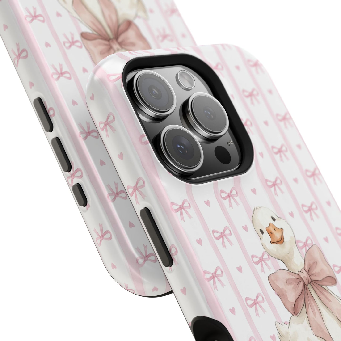 Coquette Goose Phone Case – Goose with Bow Aesthetic Case for iPhone & Samsung Galaxy