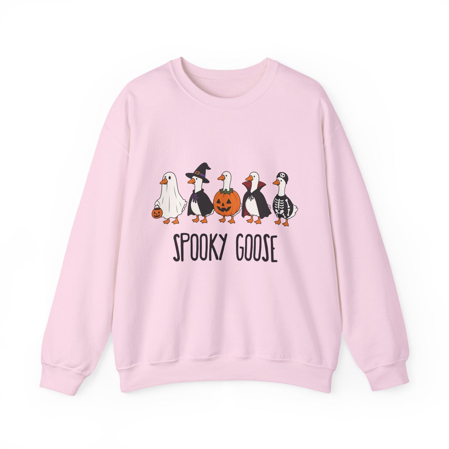 Spooky Goose Halloween Sweatshirt — Cute Goose Pumpkin & Costume Graphic