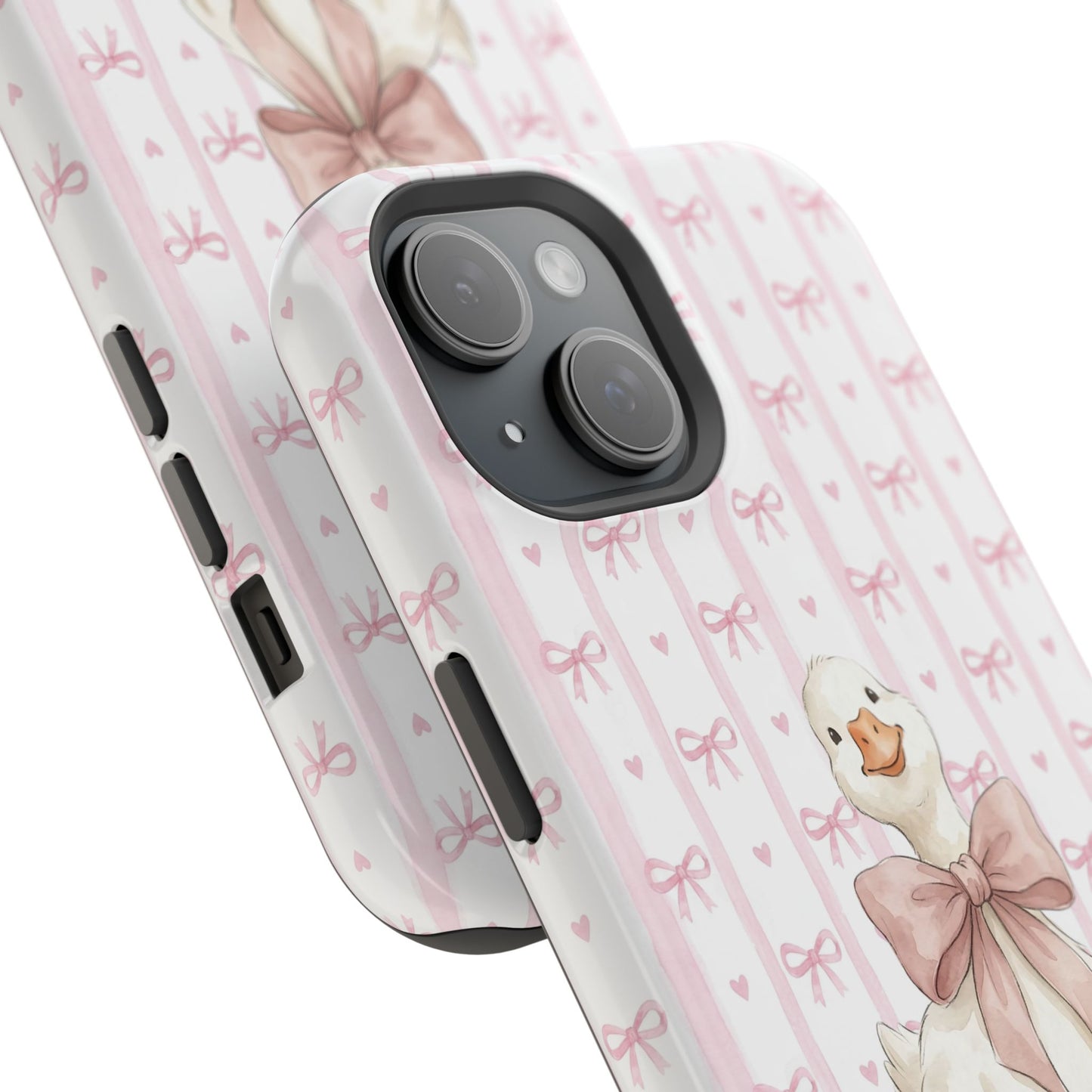Coquette Goose Phone Case – Goose with Bow Aesthetic Case for iPhone & Samsung Galaxy