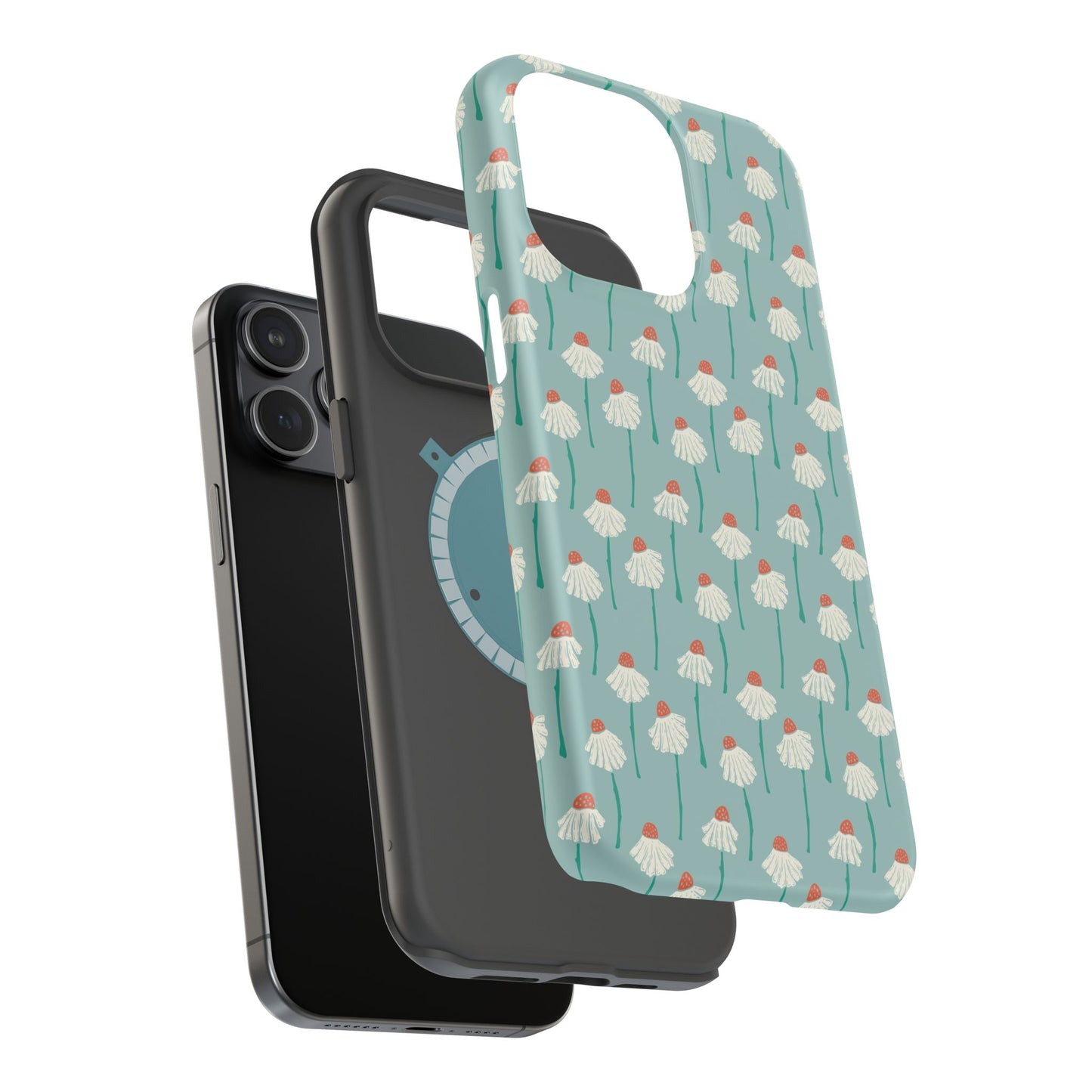 Cute White Floral Phone Case – Minimal Flower Aesthetic Case for iPhone & Samsung Galaxy