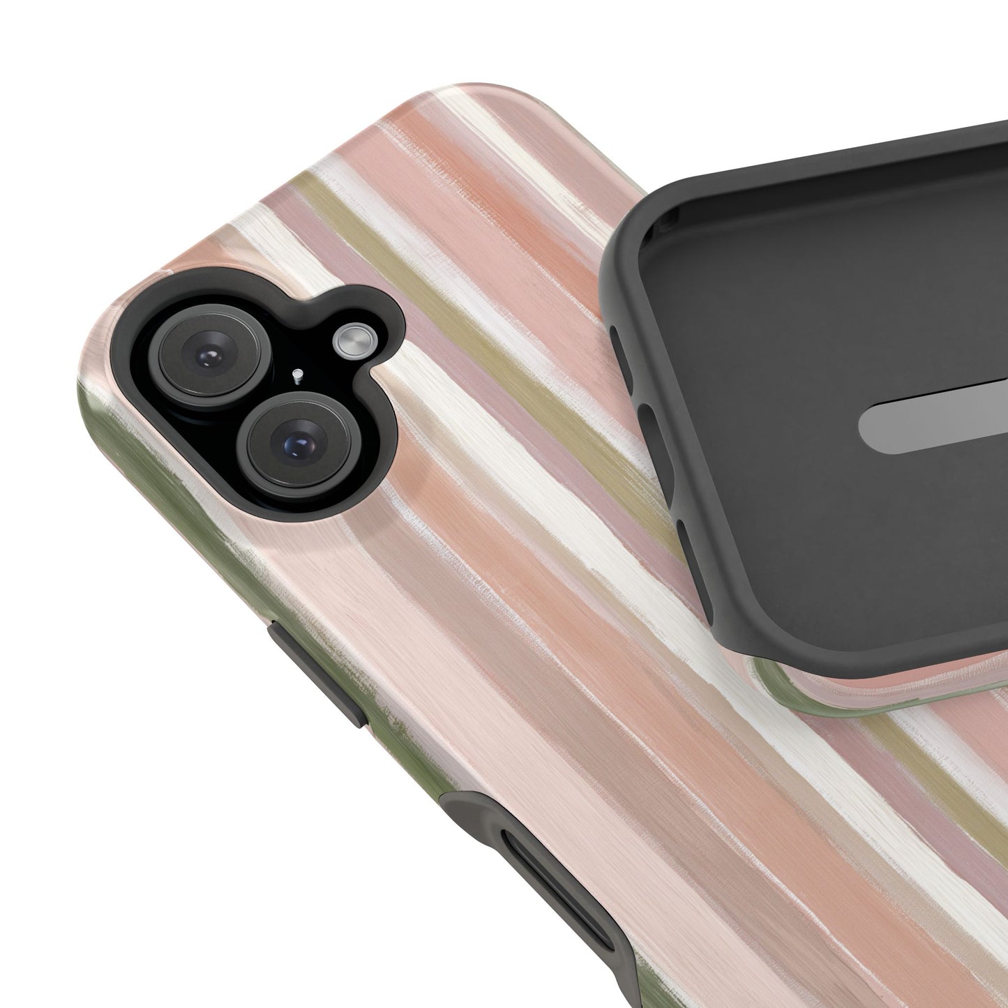 Coquette Pink Stripe Phone Case – Cute Aesthetic Striped Case for iPhone & Samsung Galaxy