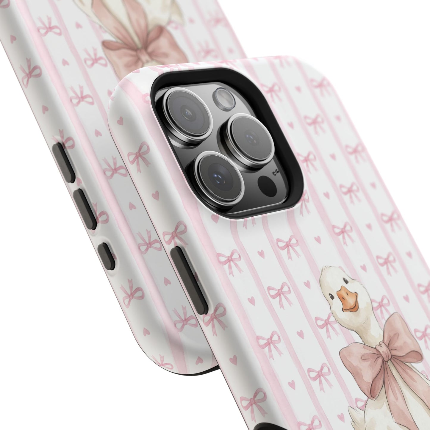 Coquette Goose Phone Case – Goose with Bow Aesthetic Case for iPhone & Samsung Galaxy