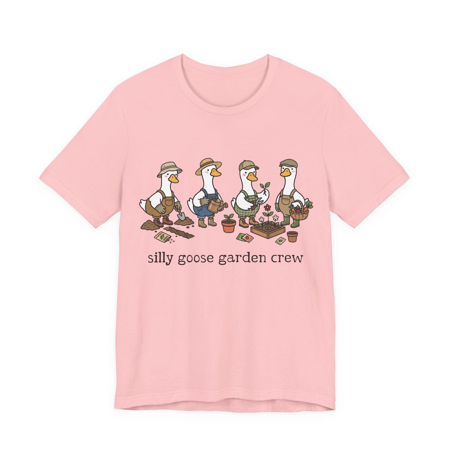 Garden Goose T-Shirt – “Garden Goose Crew” Cottagecore Funny Graphic Tee on Bella Canvas